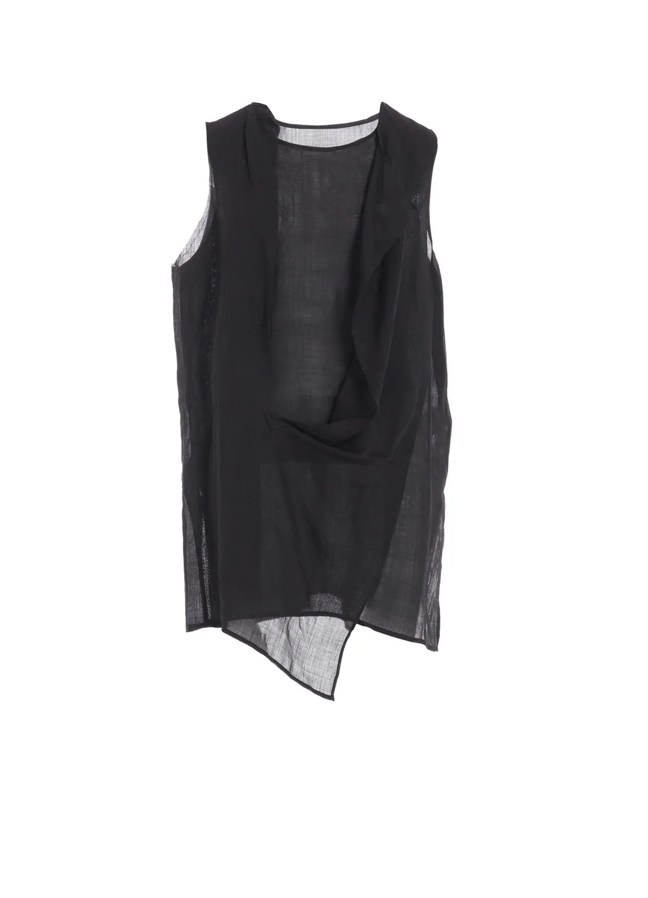 RAMIE LAWN DOUBLE FRONT DRAPE SHIRT sold by Yohji Yamamoto