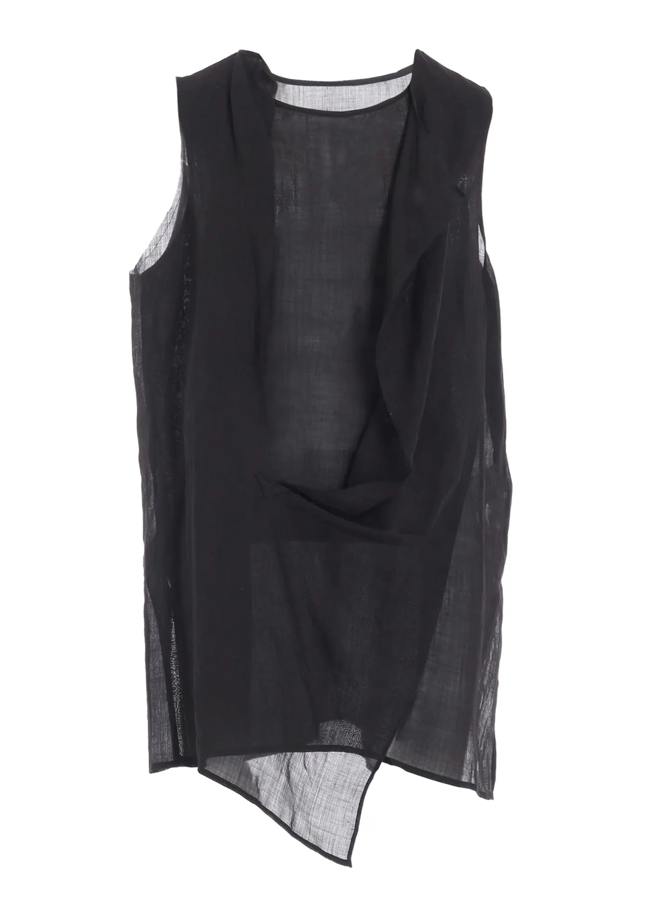 RAMIE LAWN DOUBLE FRONT DRAPE SHIRT sold by Yohji Yamamoto product image thumbnail 2