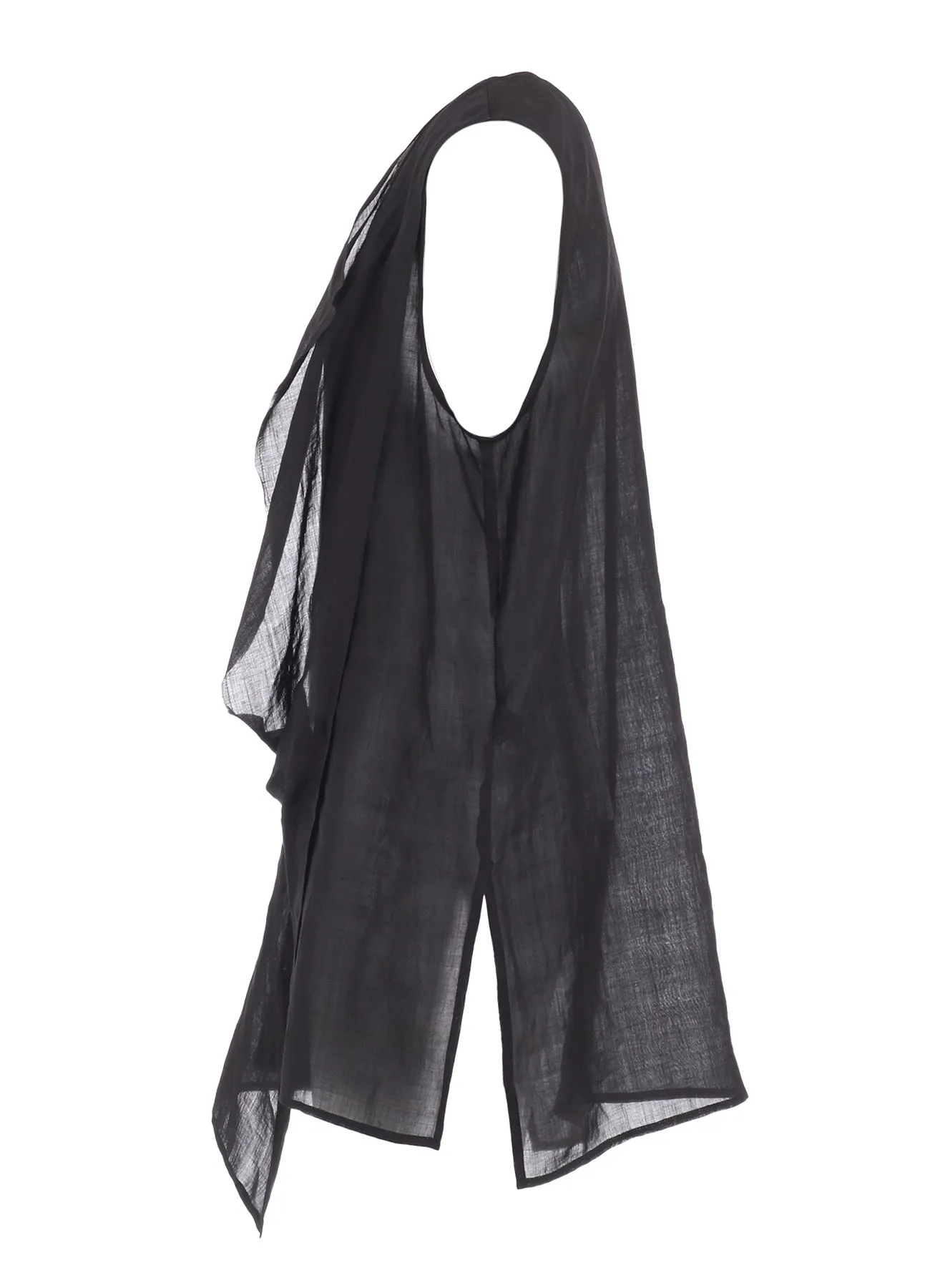 RAMIE LAWN DOUBLE FRONT DRAPE SHIRT sold by Yohji Yamamoto product image thumbnail 3