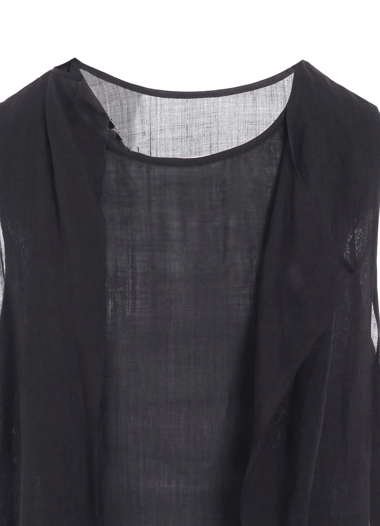 RAMIE LAWN DOUBLE FRONT DRAPE SHIRT sold by Yohji Yamamoto product image thumbnail 5