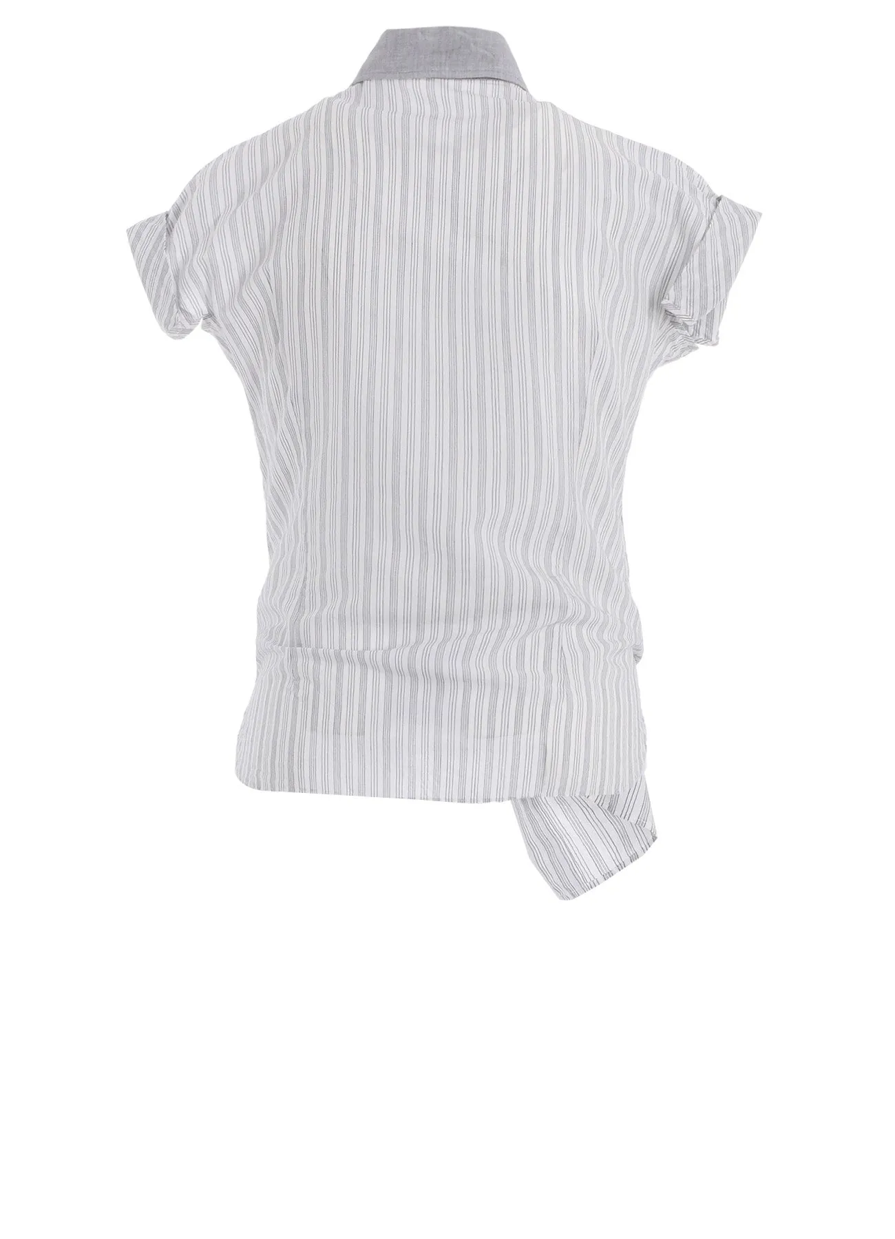 C/CU HARD TWISTED DOBBY STRIPE PLEATED SHIRT sold by Yohji Yamamoto product image thumbnail 4