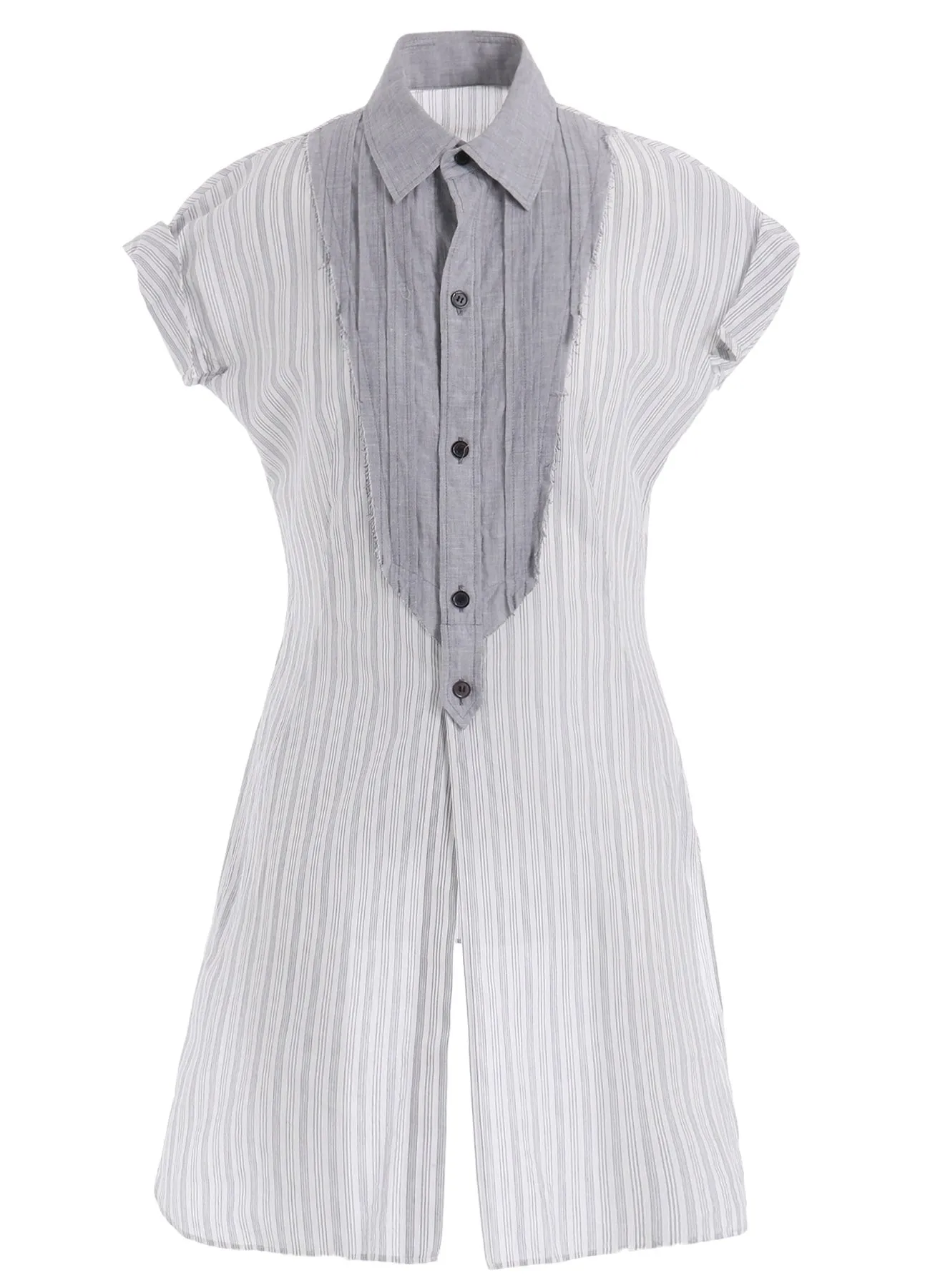 C/CU HARD TWISTED DOBBY STRIPE PLEATED SHIRT sold by Yohji Yamamoto product image thumbnail 3