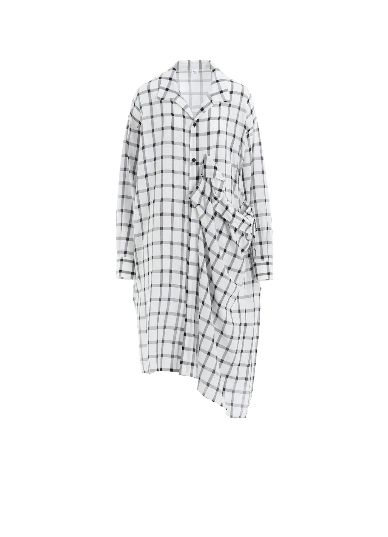 COTTON CUPRO PLAID SHIRT DRESS sold by Yohji Yamamoto