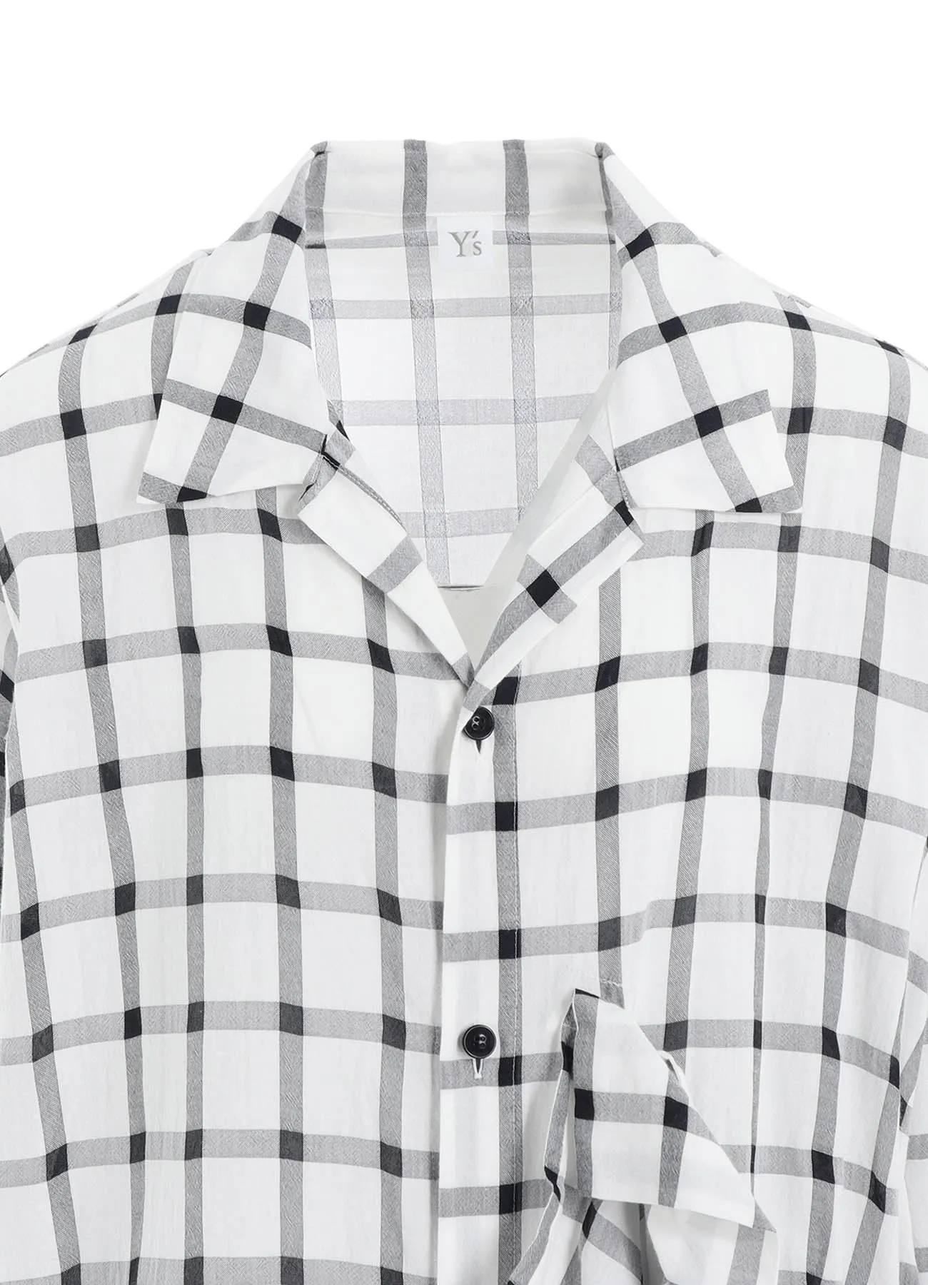 COTTON CUPRO PLAID SHIRT DRESS sold by Yohji Yamamoto product image thumbnail 5