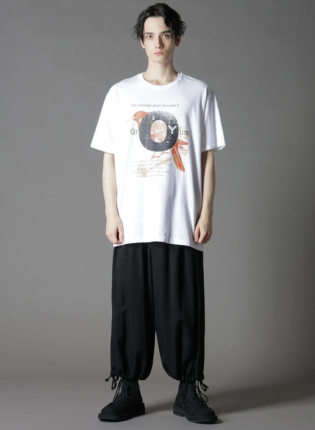 COTTON JERSEY CROW T-SHIRT sold by Yohji Yamamoto product image thumbnail 3