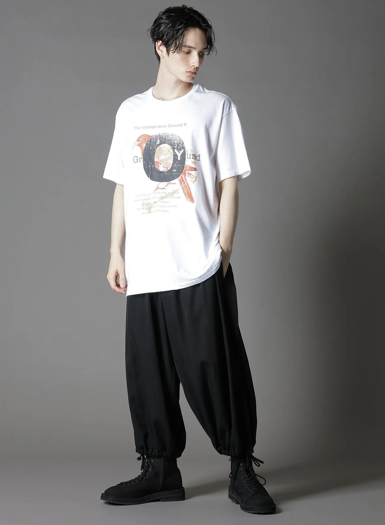 COTTON JERSEY CROW T-SHIRT sold by Yohji Yamamoto product image thumbnail 2