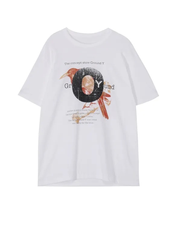 COTTON JERSEY CROW T-SHIRT sold by Yohji Yamamoto