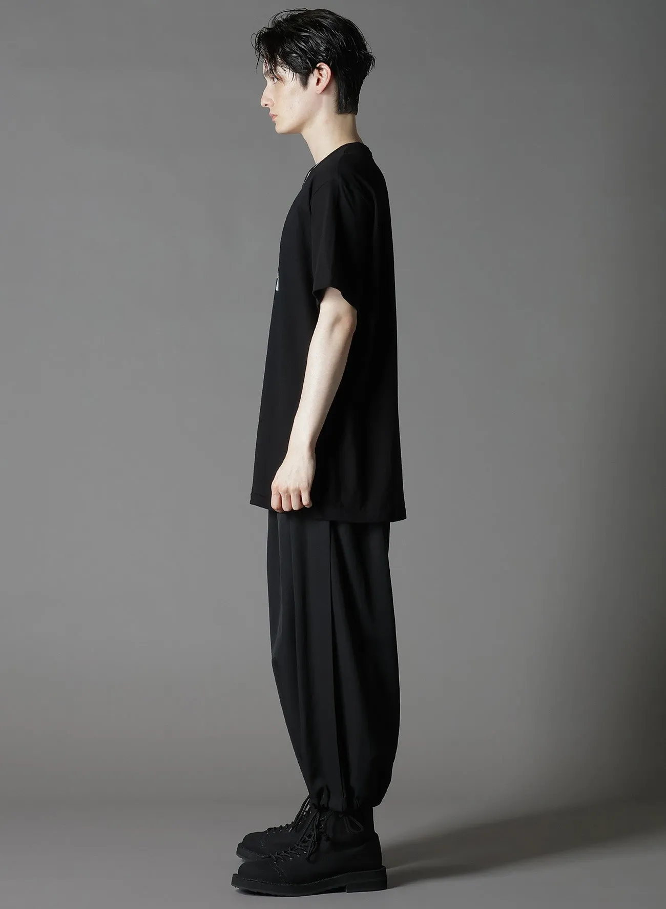 COTTON JERSEY TROMPE-L'OEIL PASSCASE T-SHIRT sold by Yohji Yamamoto product image thumbnail 4