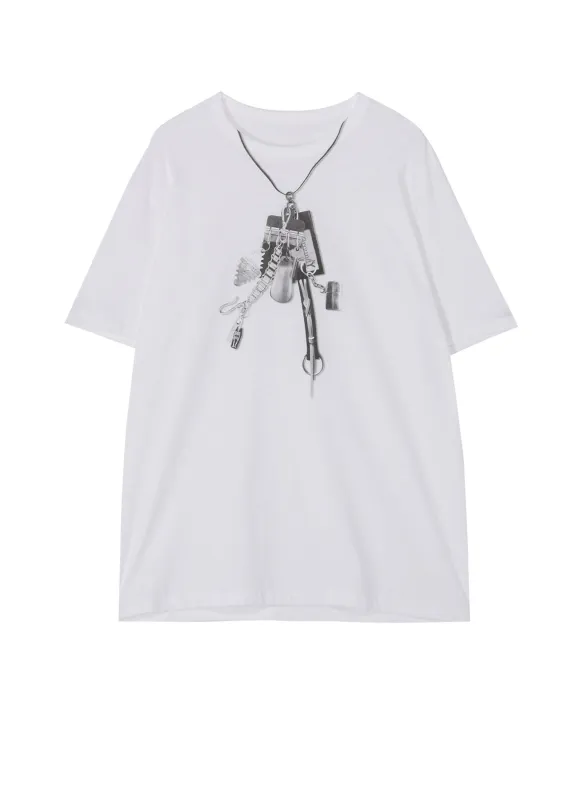 COTTON JERSEY TROMPE-L'OEIL PASSCASE T-SHIRT sold by Yohji Yamamoto