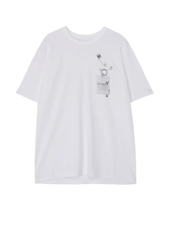 COTTON JERSEY TROMPE-L'OEIL PIN T-SHIRT sold by Yohji Yamamoto