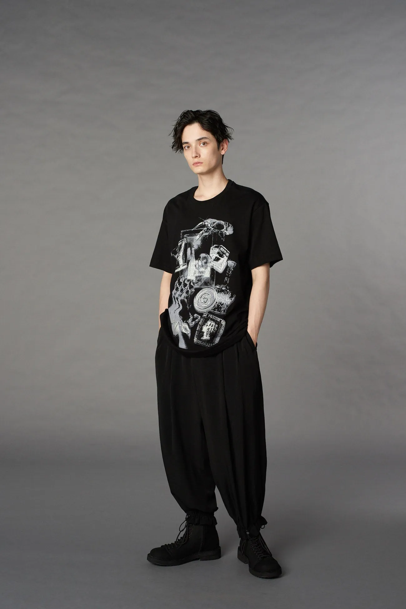 COTTON JERSEY CHAOS T-SHIRT sold by Yohji Yamamoto product image thumbnail 2