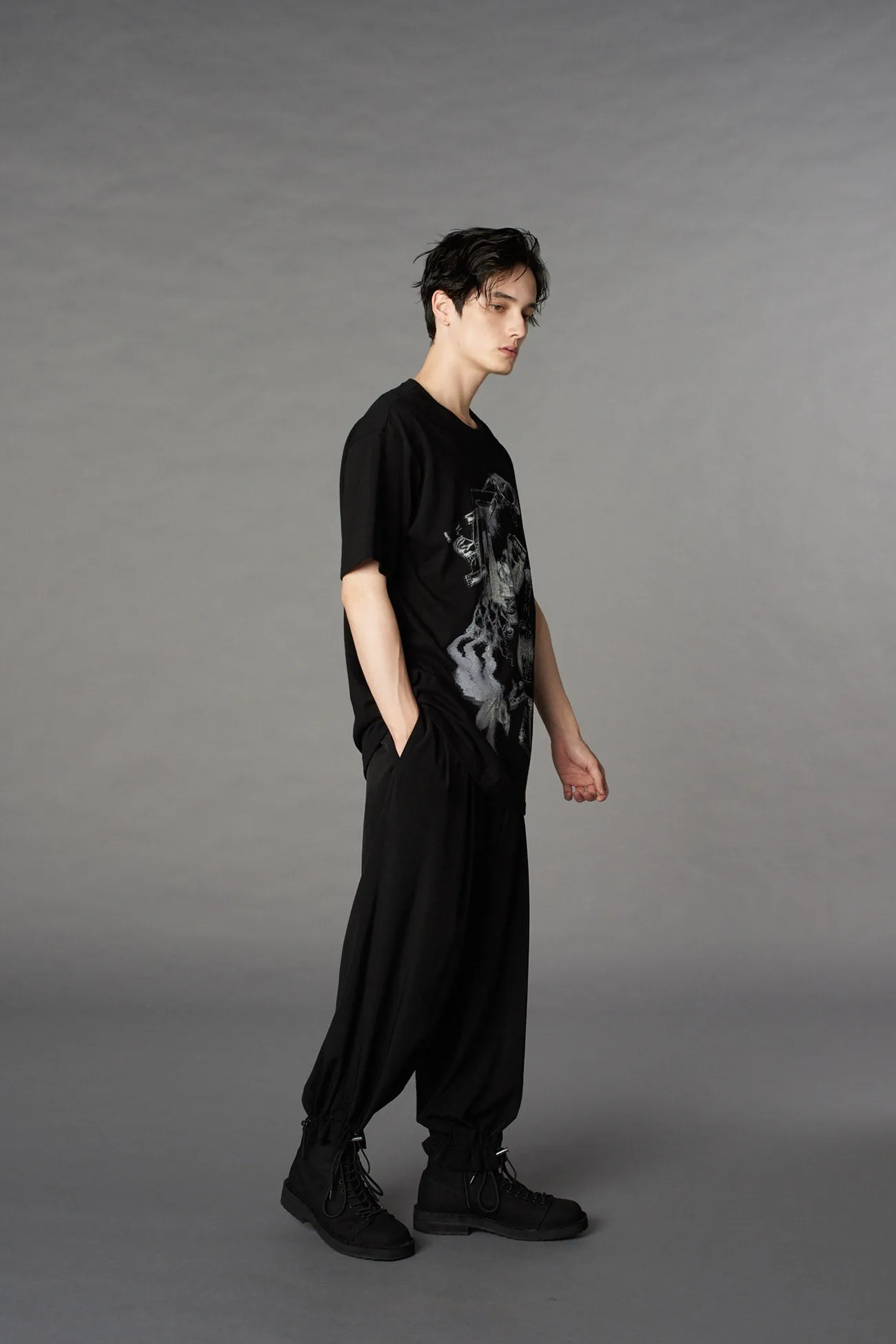 COTTON JERSEY CHAOS T-SHIRT sold by Yohji Yamamoto product image thumbnail 3