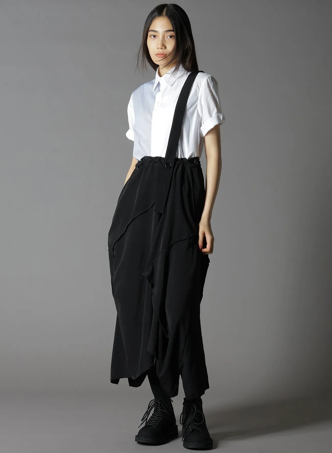COTTON BROAD + STRIPE SWITCHING SHORT SLEEVE SHIRTS sold by Yohji Yamamoto product image thumbnail 2