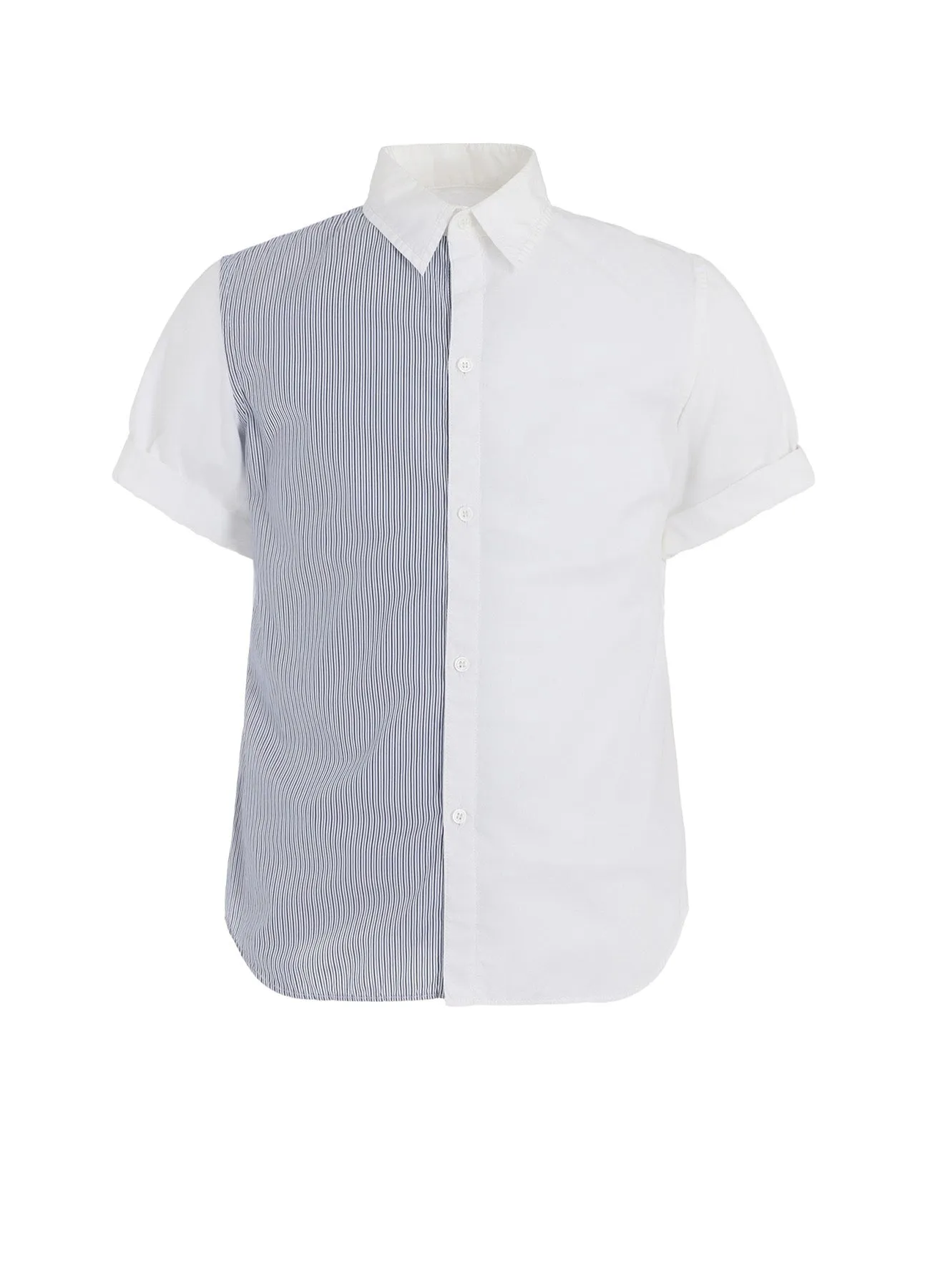 COTTON BROAD + STRIPE SWITCHING SHORT SLEEVE SHIRTS sold by Yohji Yamamoto