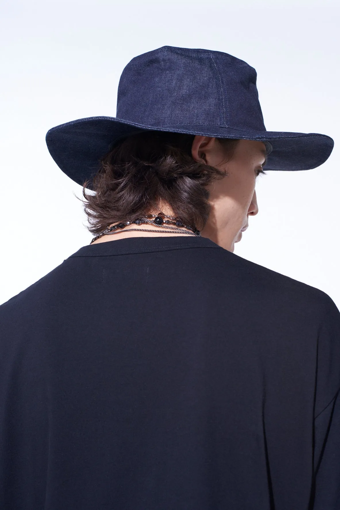 7oz DENIM LONG BRIM HAT sold by Yohji Yamamoto product image thumbnail 4