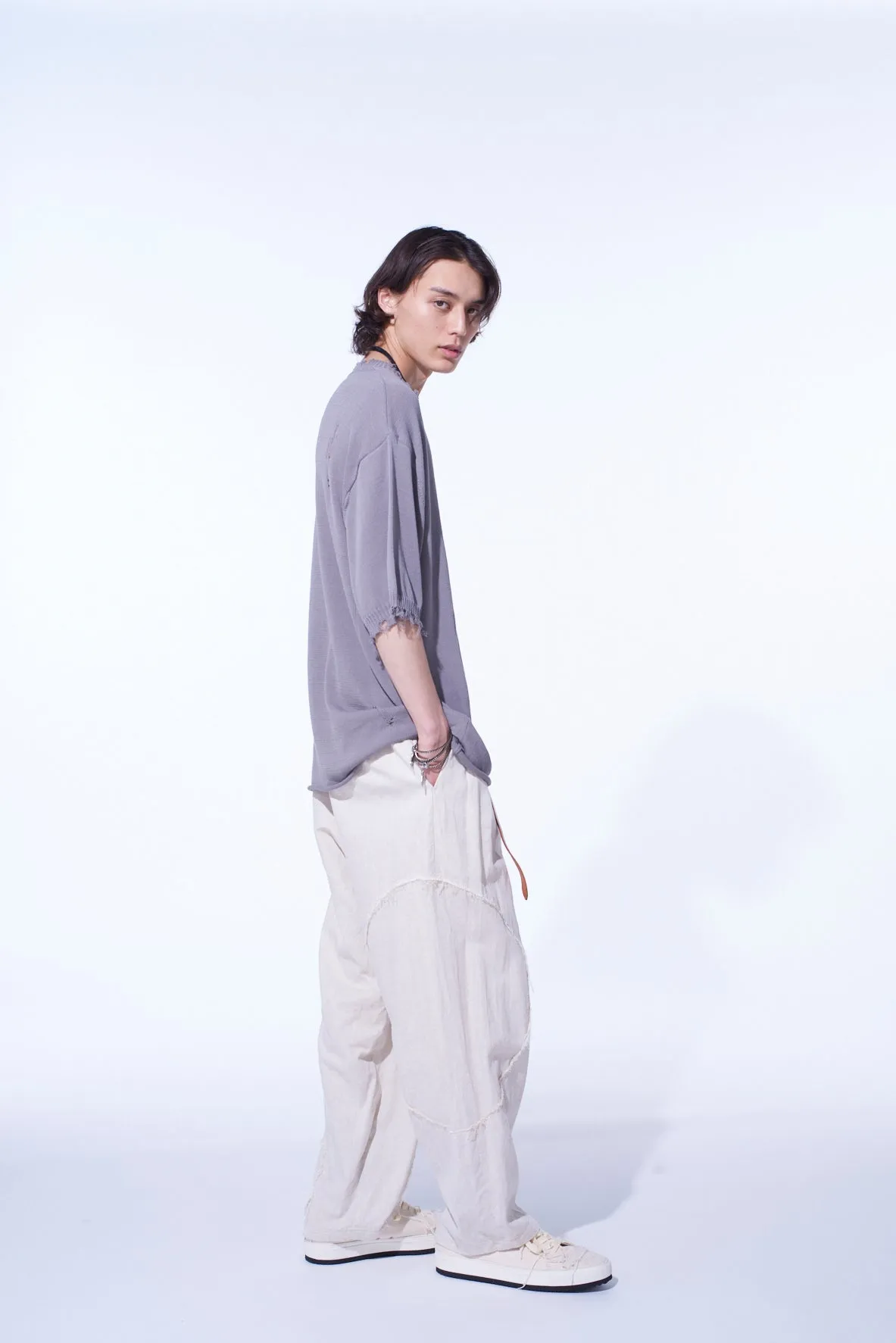 COMPACT TWIST 10G DAMAGED KNITTED PULLOVER sold by Yohji Yamamoto product image thumbnail 5