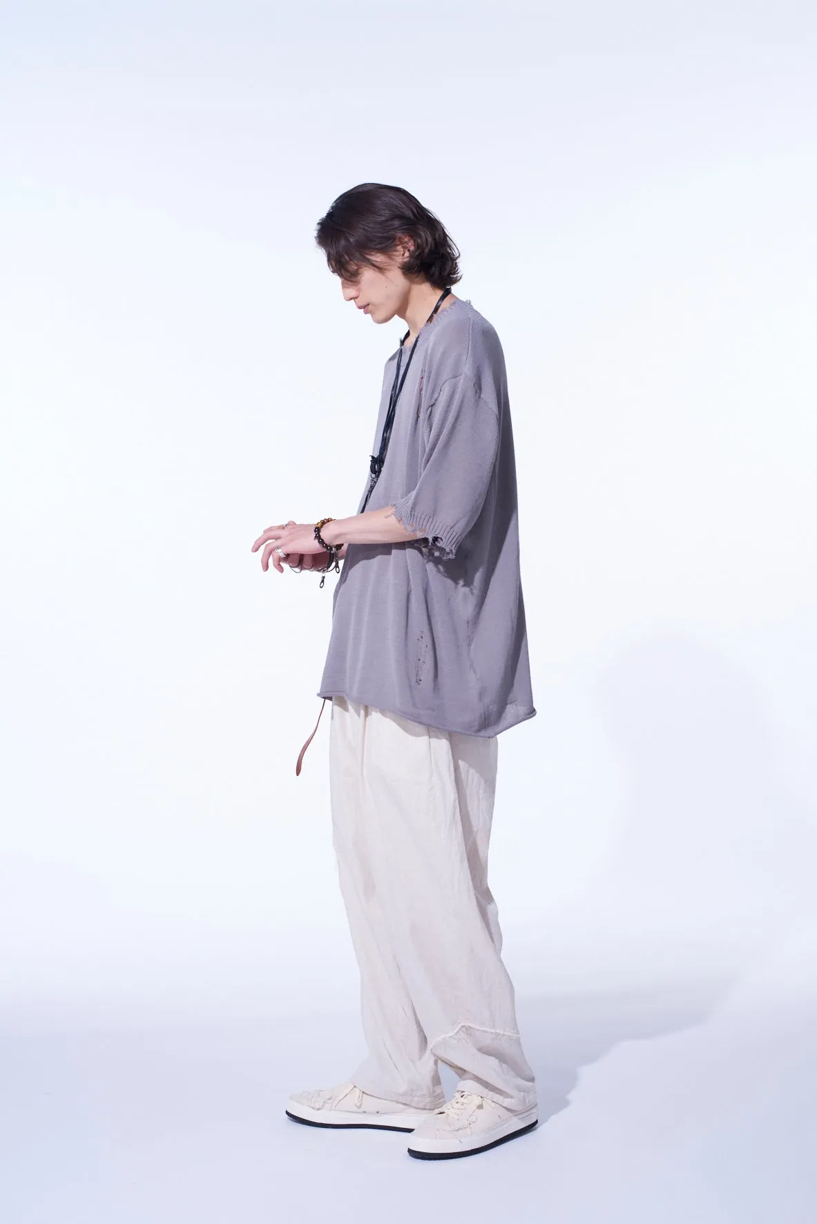 COMPACT TWIST 10G DAMAGED KNITTED PULLOVER sold by Yohji Yamamoto product image thumbnail 3