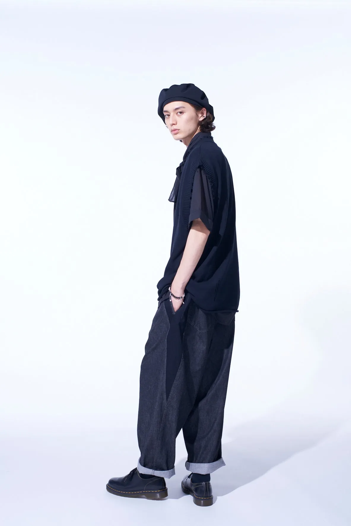 COMPACT TWIST 10G DAMAGED KNITTED VEST sold by Yohji Yamamoto product image thumbnail 3