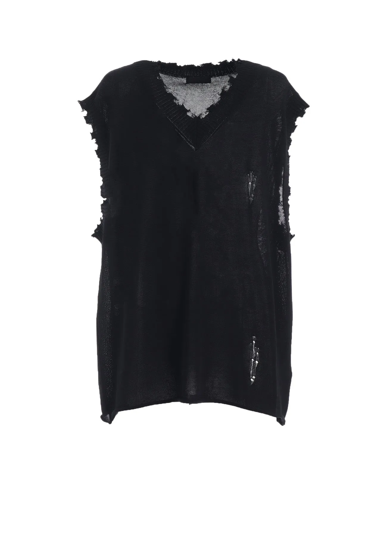 COMPACT TWIST 10G DAMAGED KNITTED VEST sold by Yohji Yamamoto