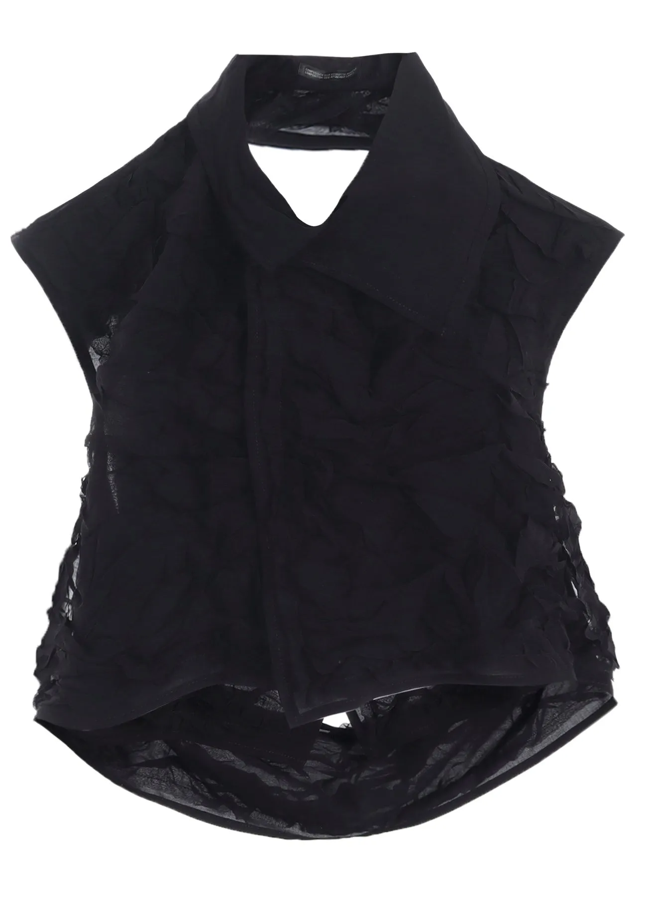 CRUSHED CHIFFON CRUSHED PLEATS BLOUSE sold by Yohji Yamamoto product image thumbnail 3