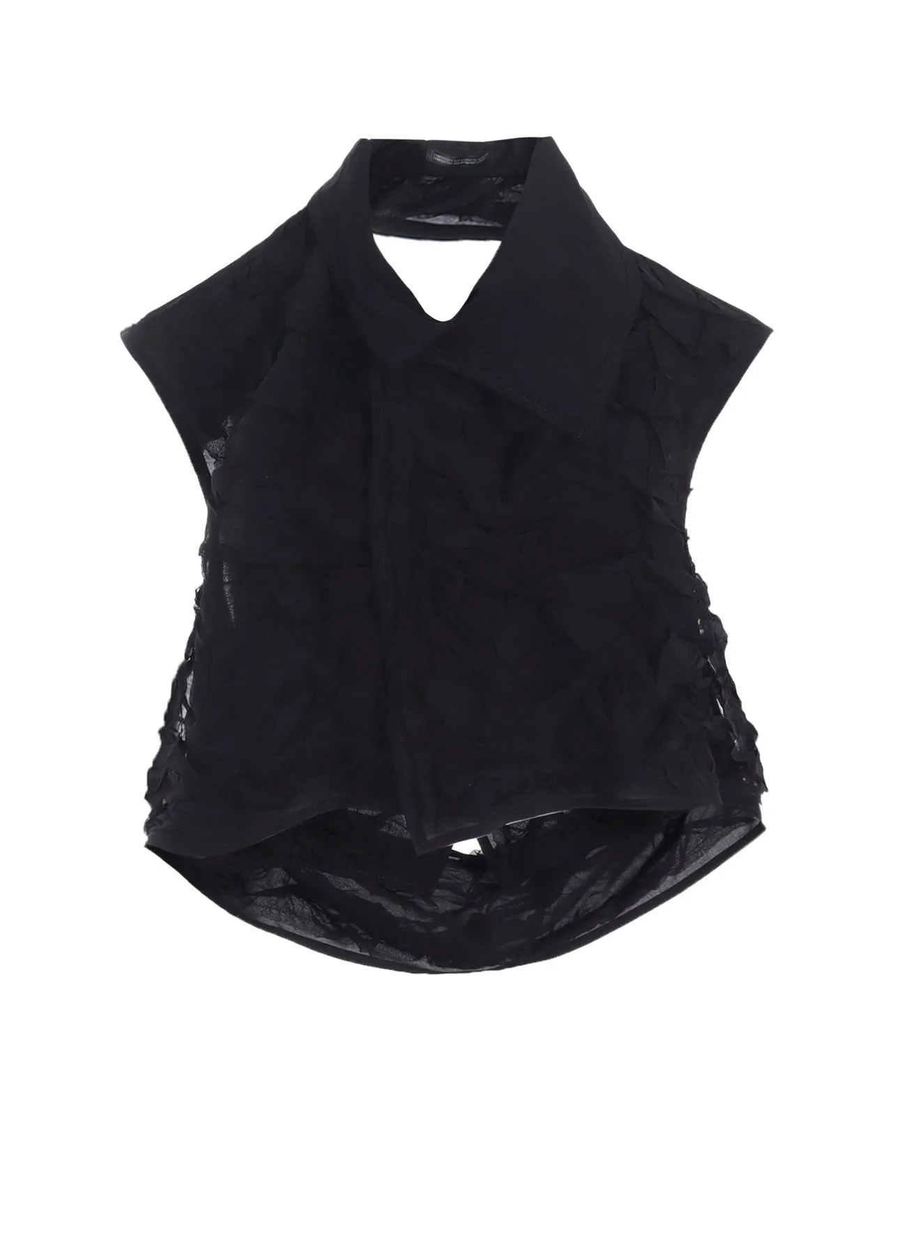 CRUSHED CHIFFON CRUSHED PLEATS BLOUSE sold by Yohji Yamamoto