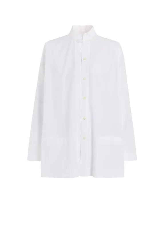 100/2 BROAD SHIRT WITH STAND COLLAR sold by Yohji Yamamoto