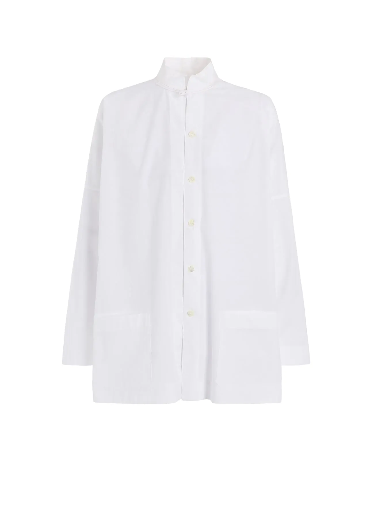 100/2 BROAD SHIRT WITH STAND COLLAR sold by Yohji Yamamoto