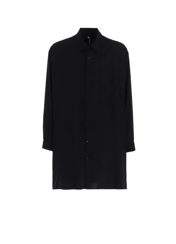 RAYON TWILL LEFT COLLAR DOUBLE-LAYERED SHIRT sold by Yohji Yamamoto