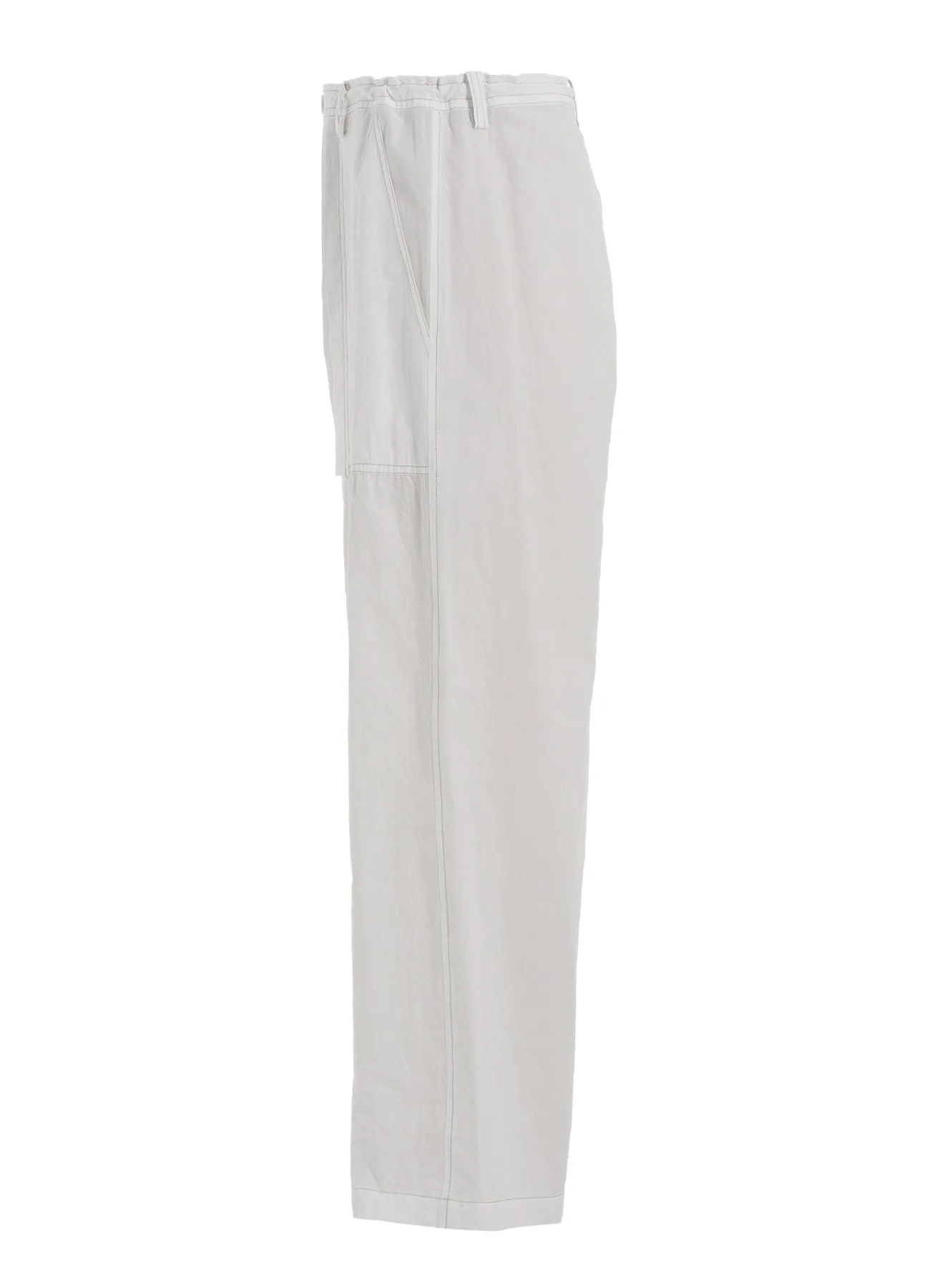 COTTON LINEN DUMP STRAIGHT PANTS sold by Yohji Yamamoto product image thumbnail 3