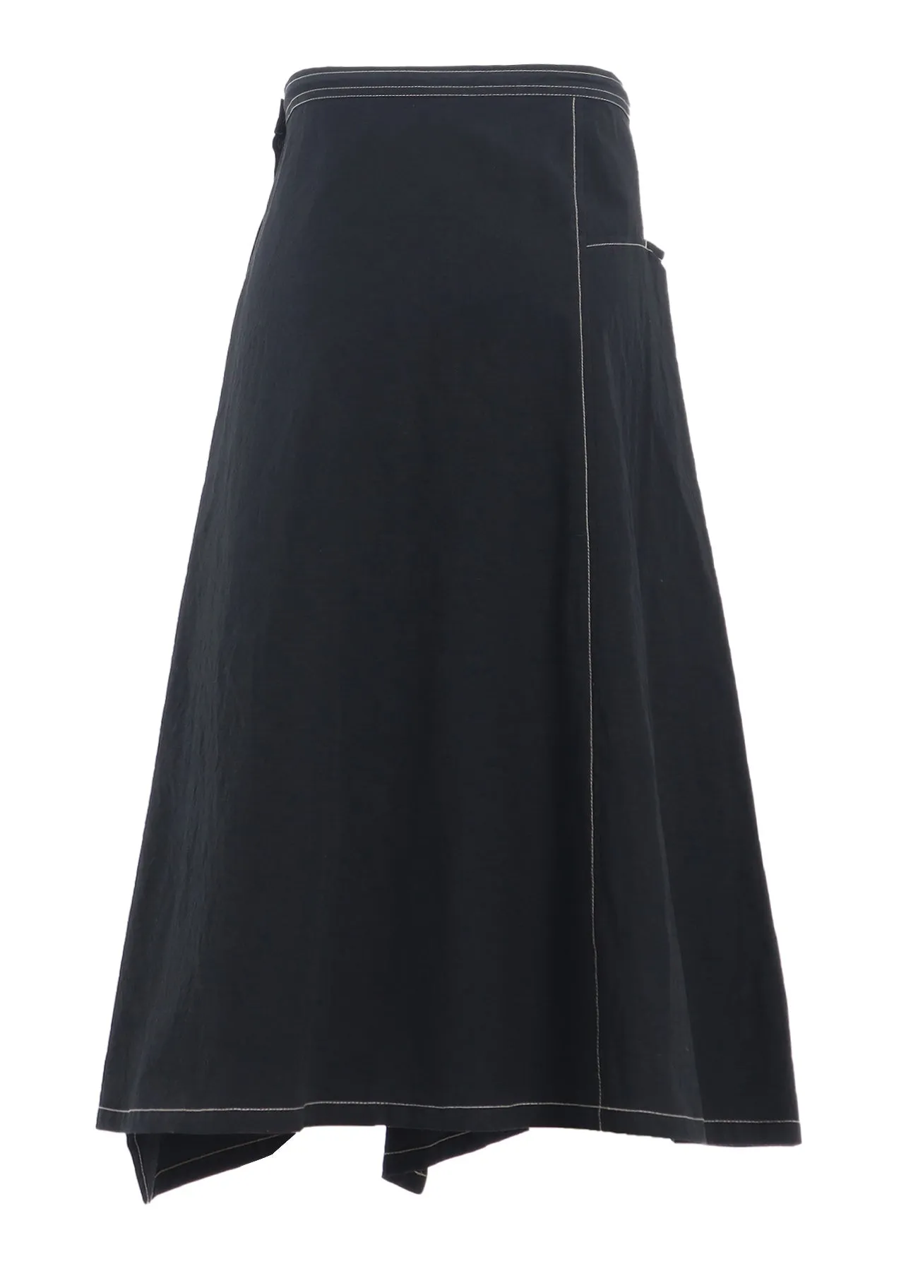 COTTON LINEN DUMP ASYMMETRIC SKIRT sold by Yohji Yamamoto product image thumbnail 4