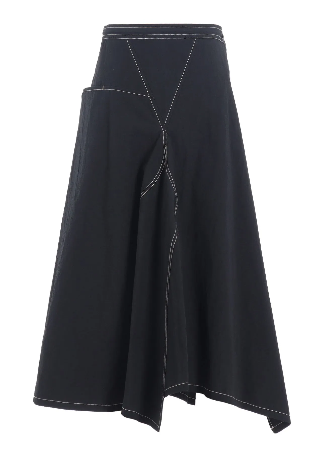 COTTON LINEN DUMP ASYMMETRIC SKIRT sold by Yohji Yamamoto product image thumbnail 2