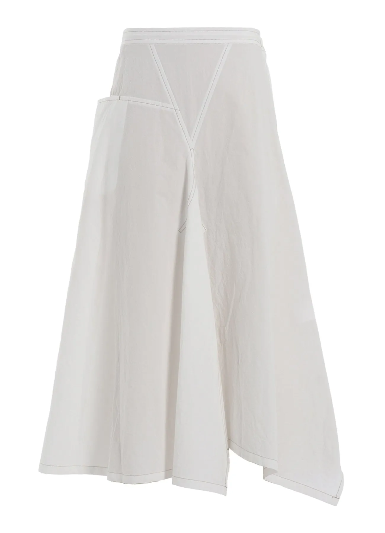 COTTON LINEN DUMP ASYMMETRIC SKIRT sold by Yohji Yamamoto product image thumbnail 2