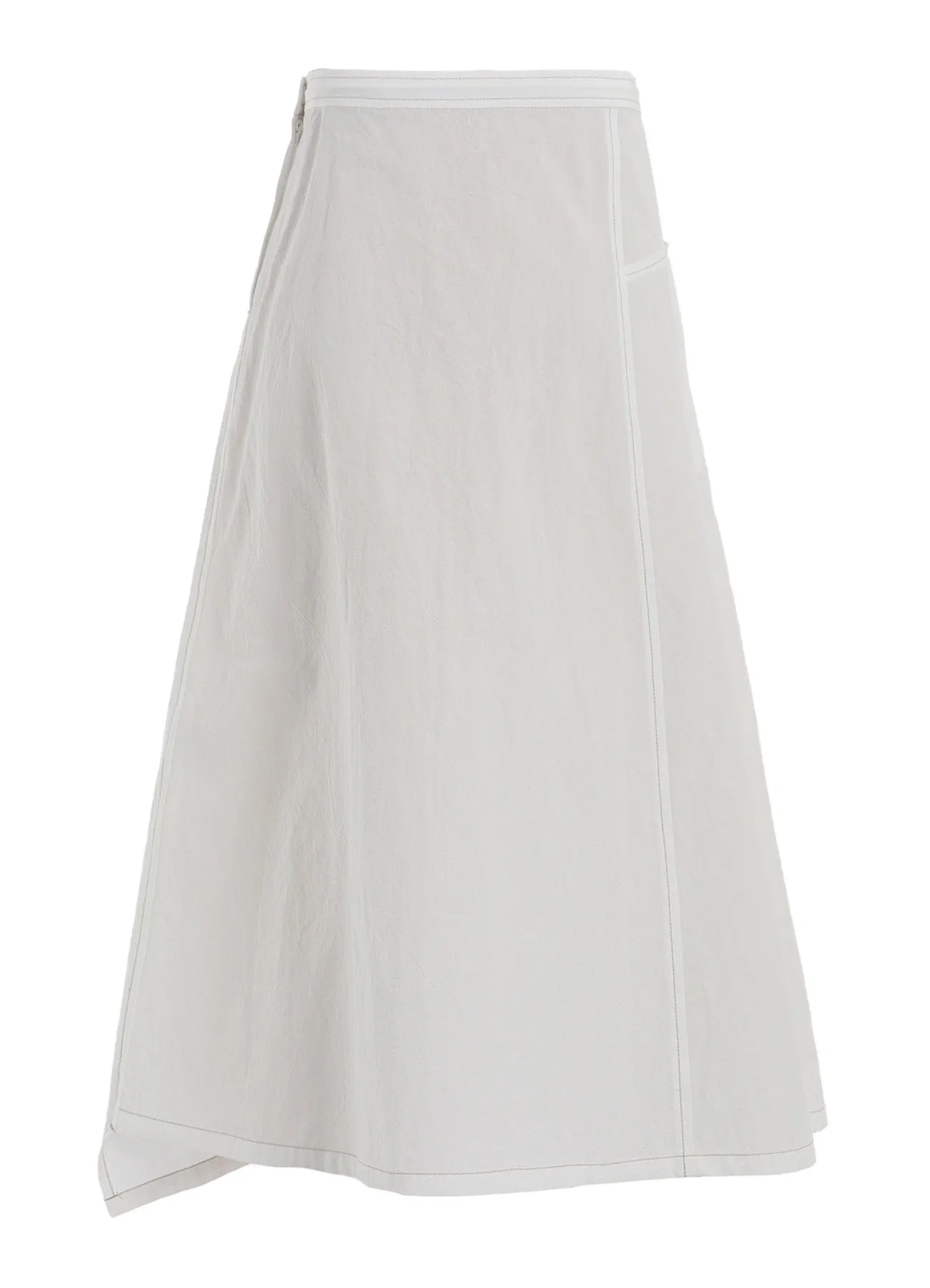 COTTON LINEN DUMP ASYMMETRIC SKIRT sold by Yohji Yamamoto product image thumbnail 4