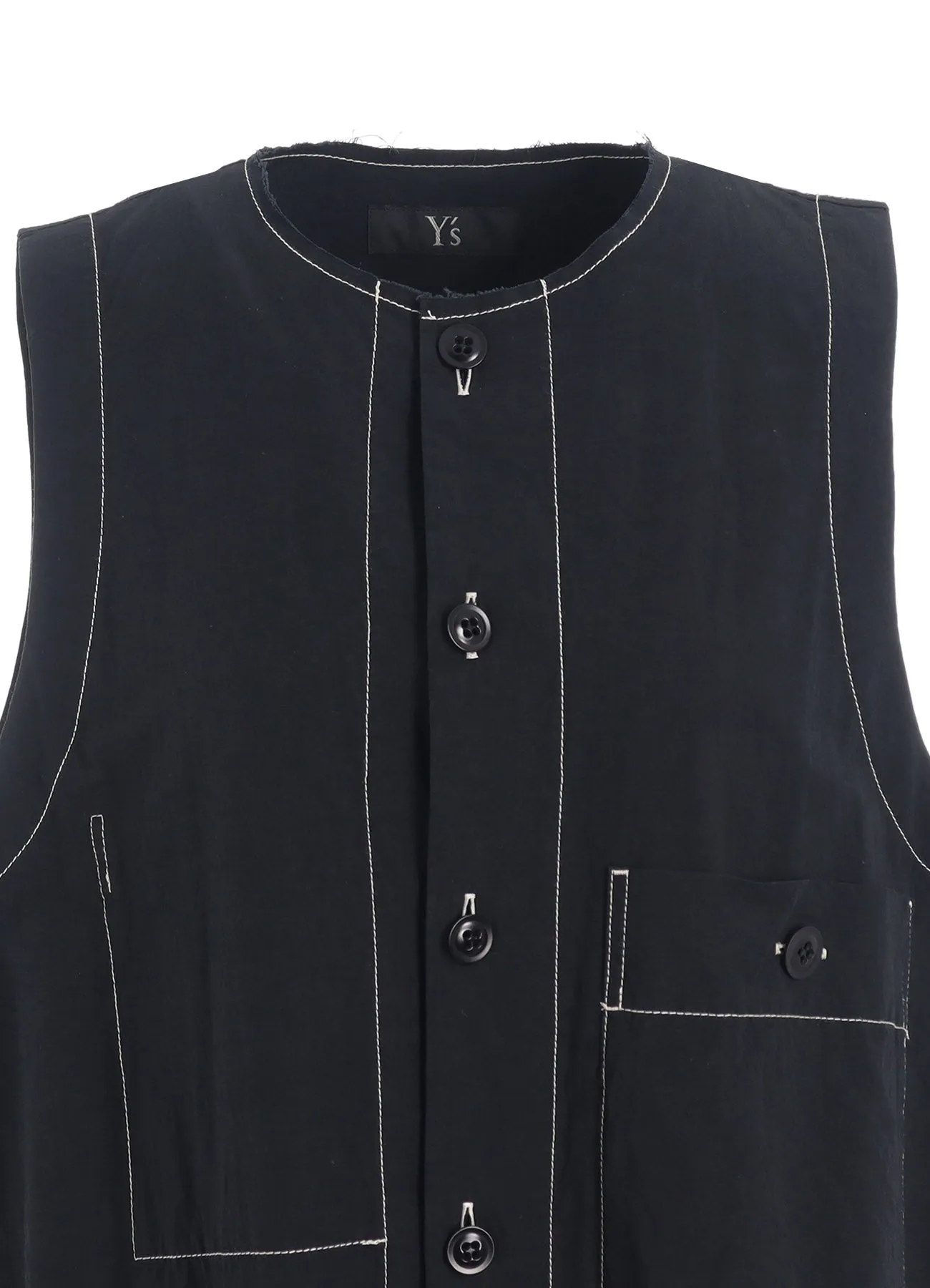 COTTON LINEN DUMP SLEEVELESS DRESS sold by Yohji Yamamoto product image thumbnail 5