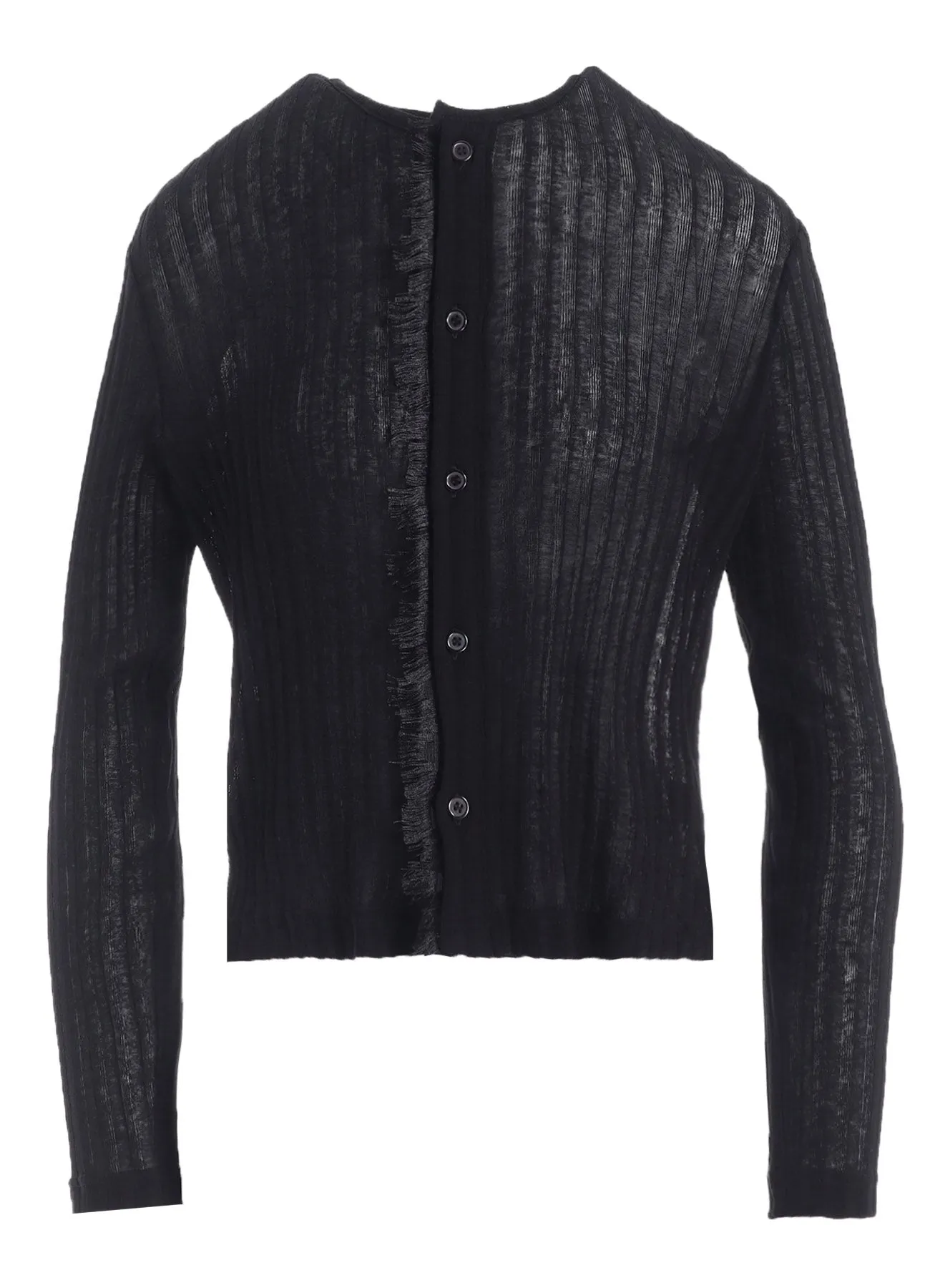 GAUZE RIB LONG SLEEVE CARDIGAN sold by Yohji Yamamoto product image thumbnail 2