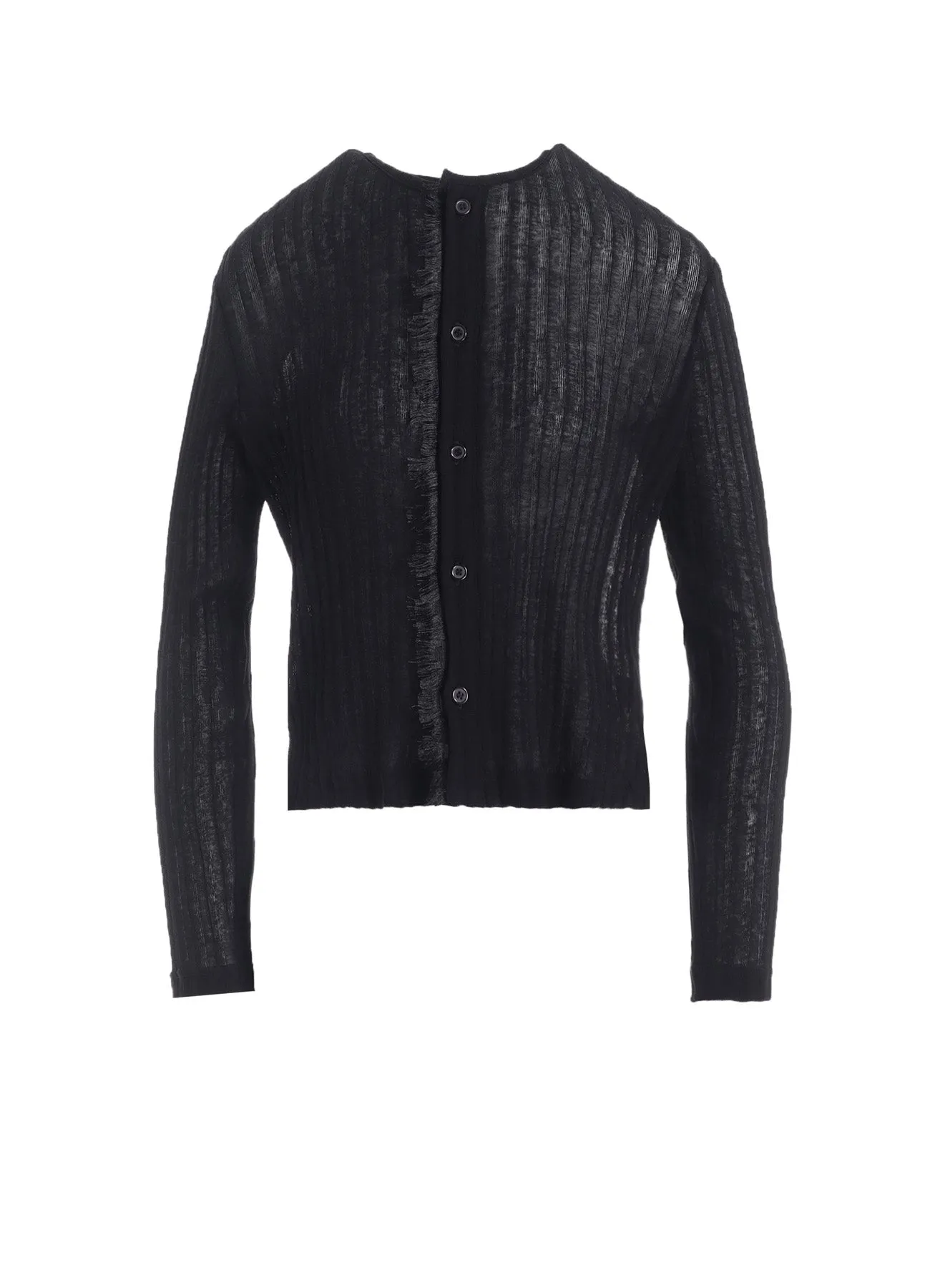 GAUZE RIB LONG SLEEVE CARDIGAN sold by Yohji Yamamoto