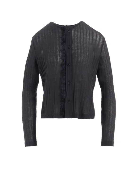 GAUZE RIB LONG SLEEVE CARDIGAN sold by Yohji Yamamoto