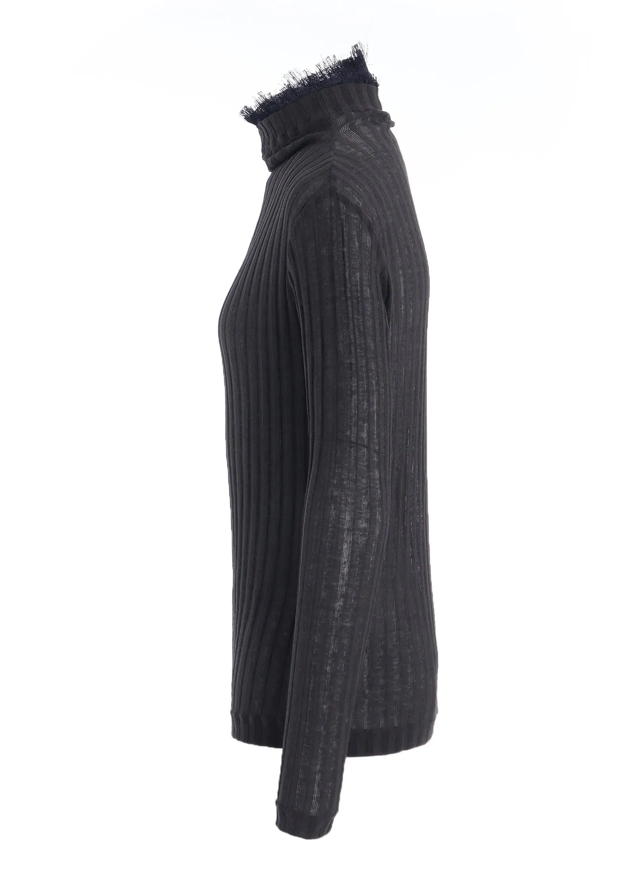 GAUZE RIB LONG SLEEVE HIGH NECK T sold by Yohji Yamamoto product image thumbnail 3