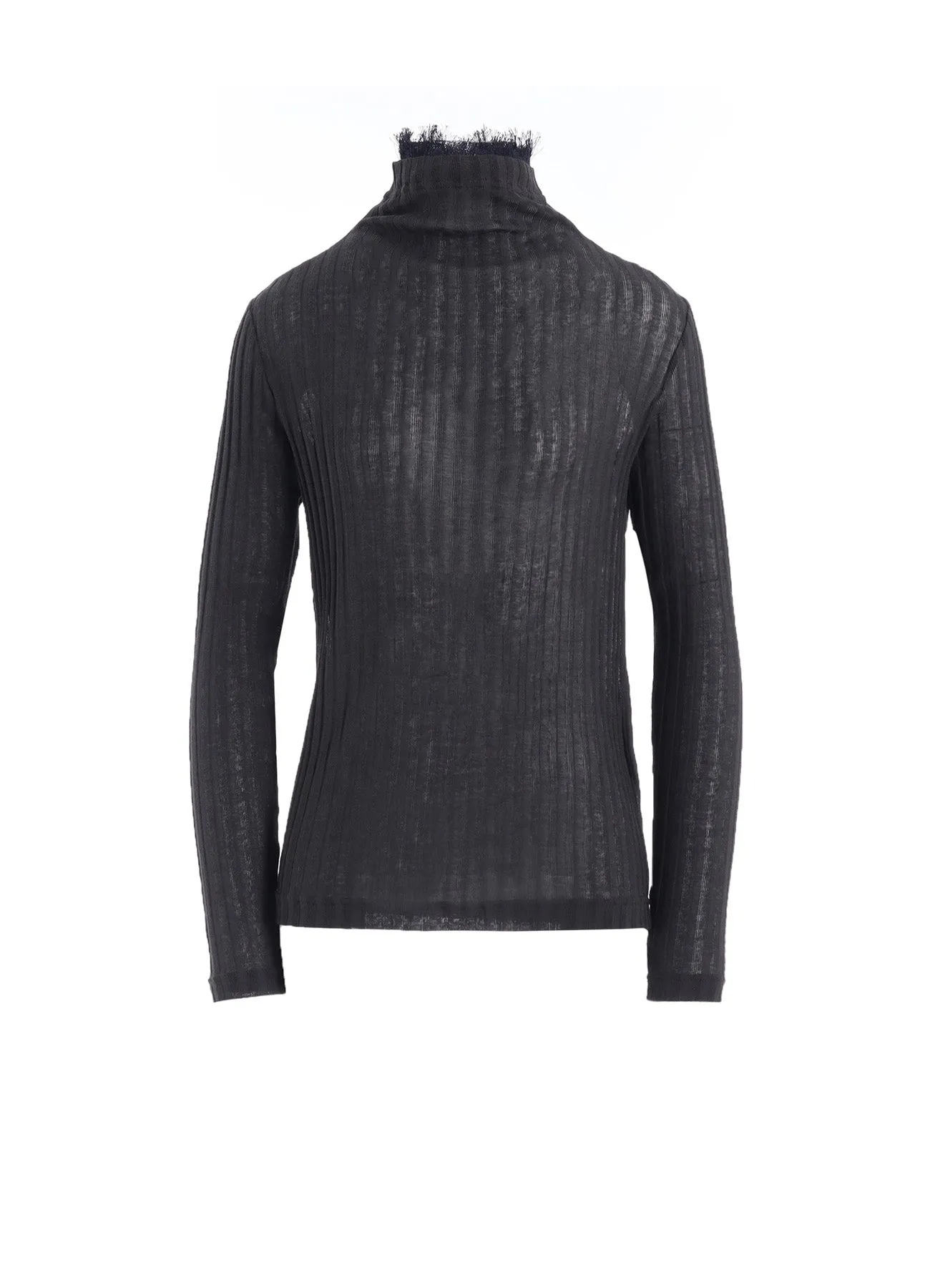 GAUZE RIB LONG SLEEVE HIGH NECK T sold by Yohji Yamamoto