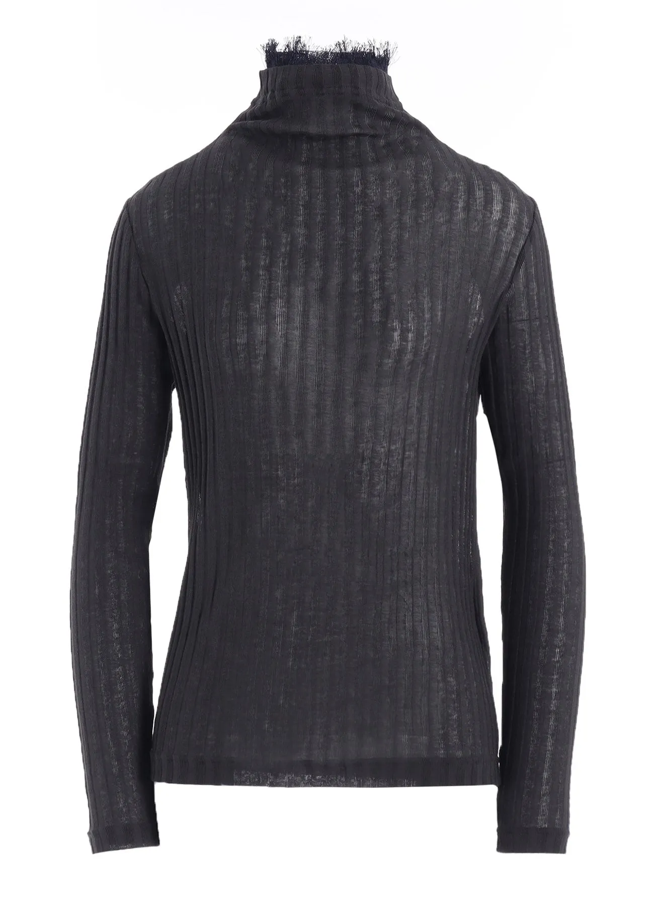GAUZE RIB LONG SLEEVE HIGH NECK T sold by Yohji Yamamoto product image thumbnail 2