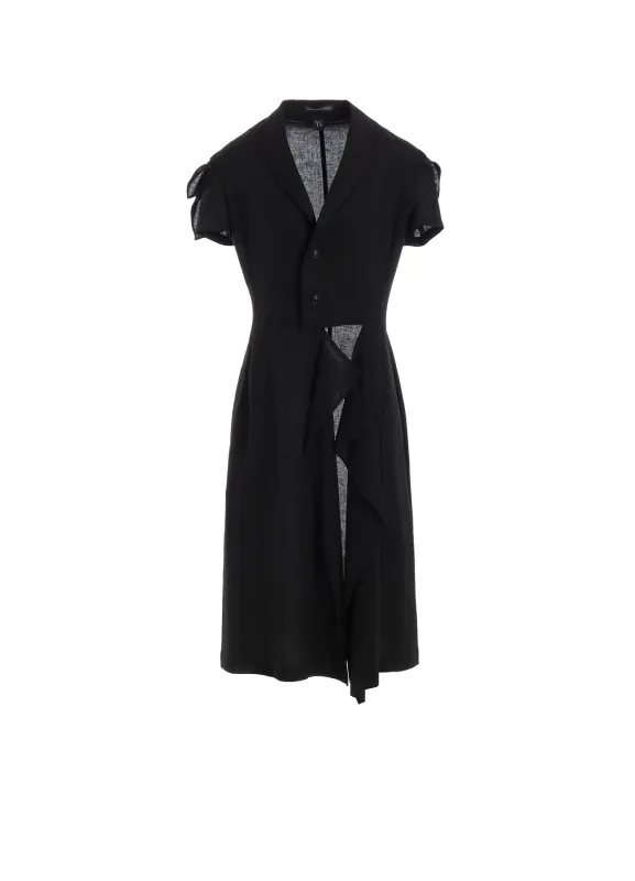 RAYON/LINEN SHEETING SQUARE CLOTH SLEEVE JACKET sold by Yohji Yamamoto