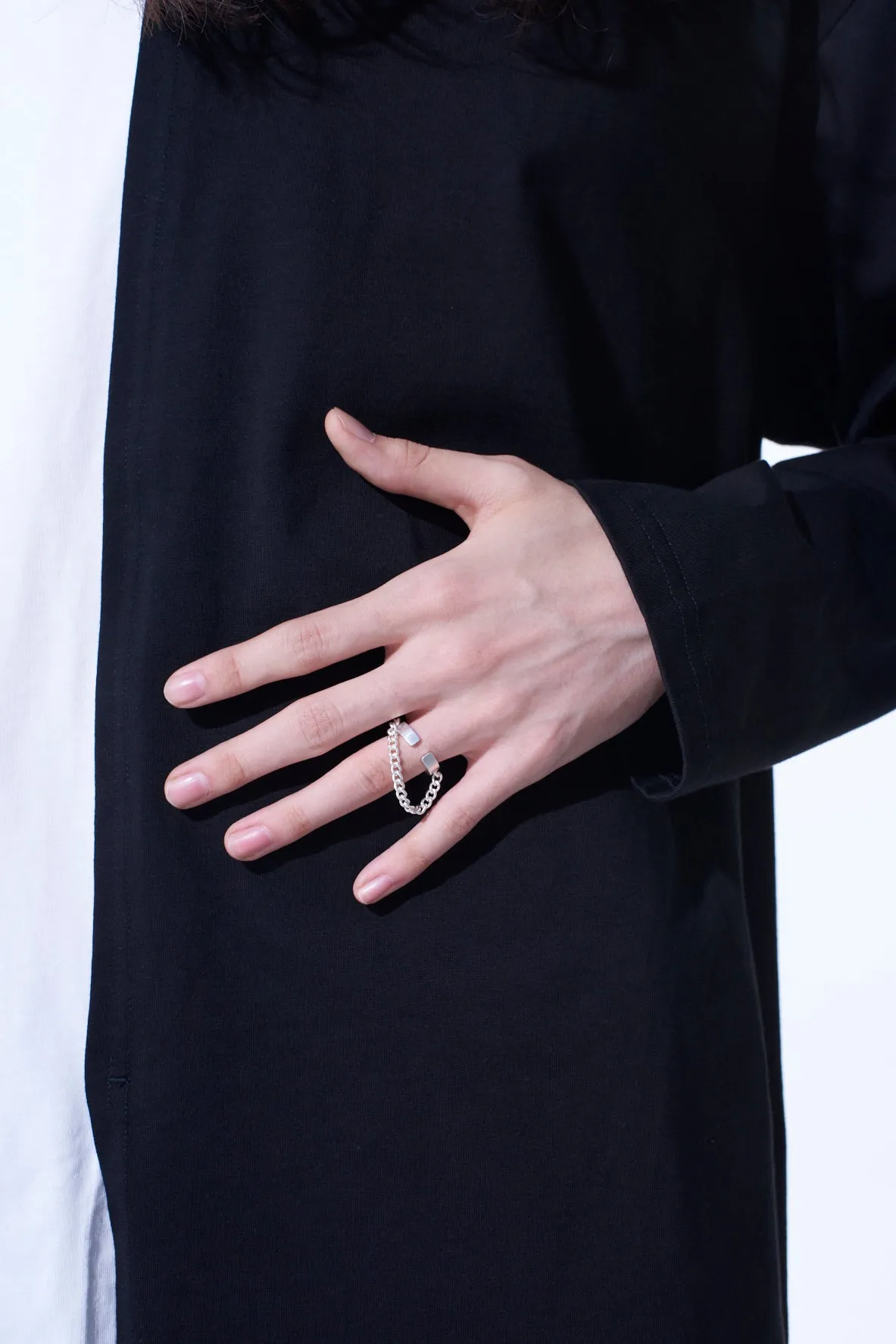 BRASS CHAIN EAR CUFF CHAIN RING sold by Yohji Yamamoto product image thumbnail 4