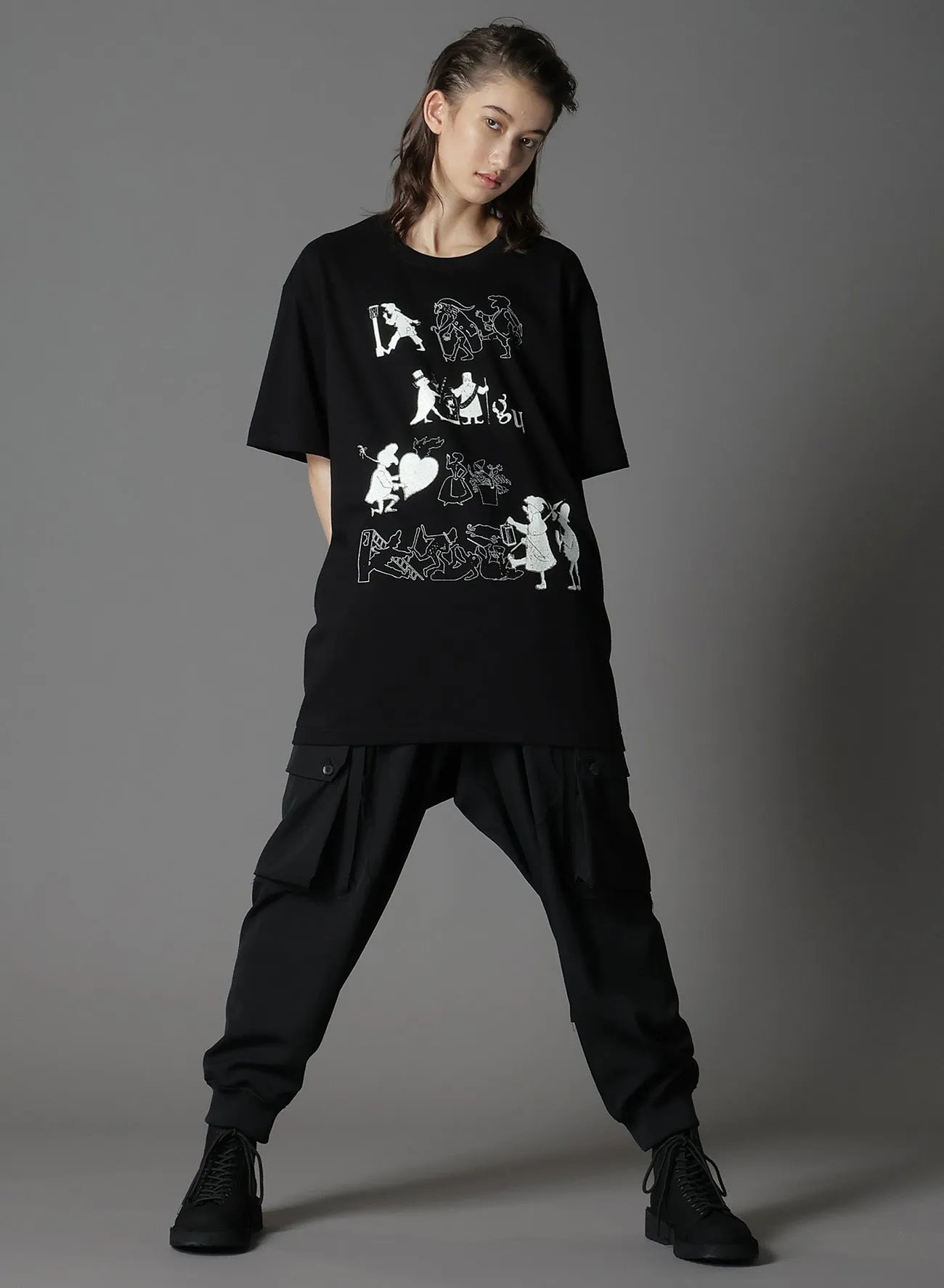 20/COTTON JERSEY PAPER ART/LINE PAINTING T-SHIRT sold by Yohji Yamamoto product image thumbnail 2