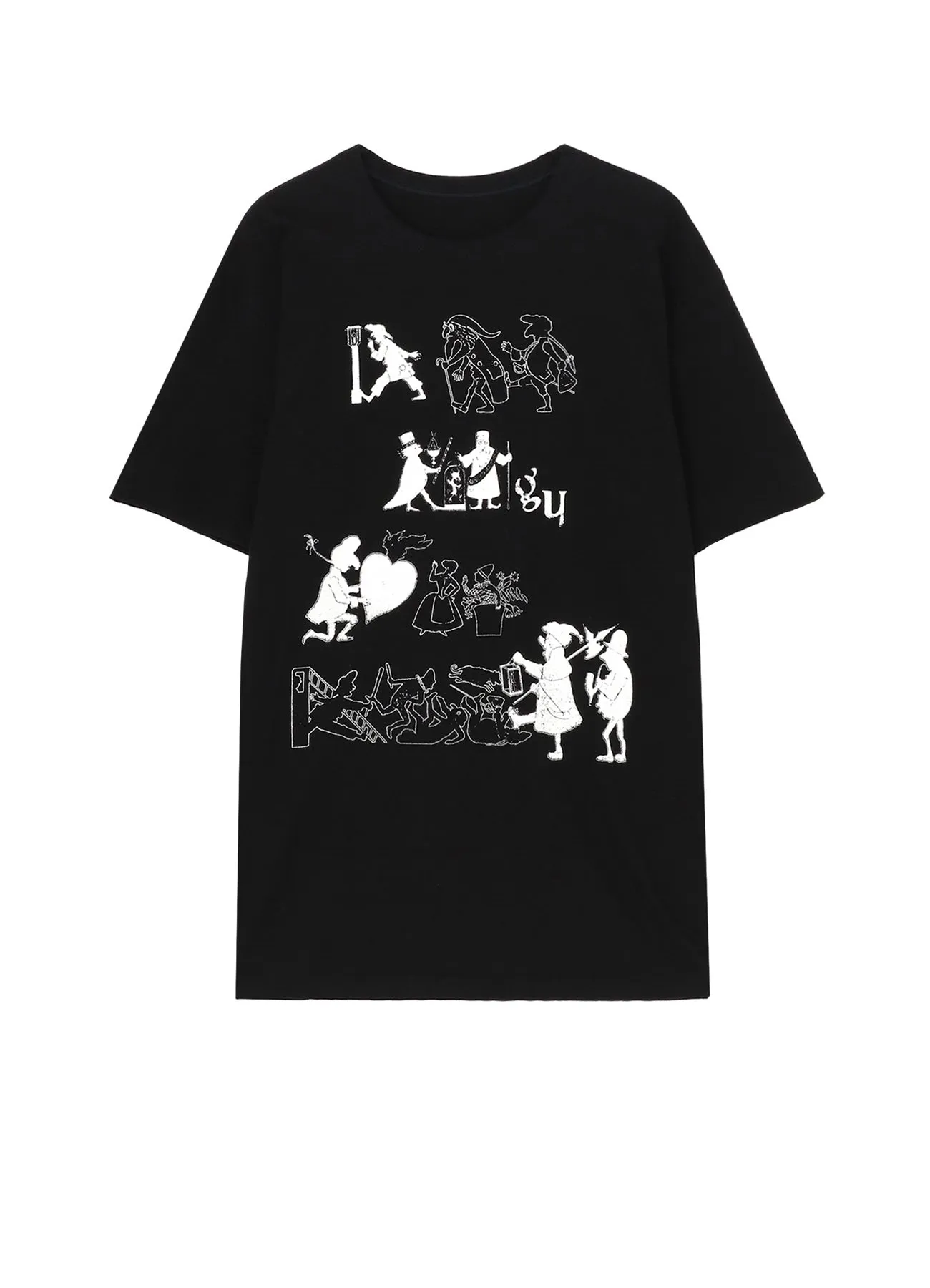 20/COTTON JERSEY PAPER ART/LINE PAINTING T-SHIRT sold by Yohji Yamamoto