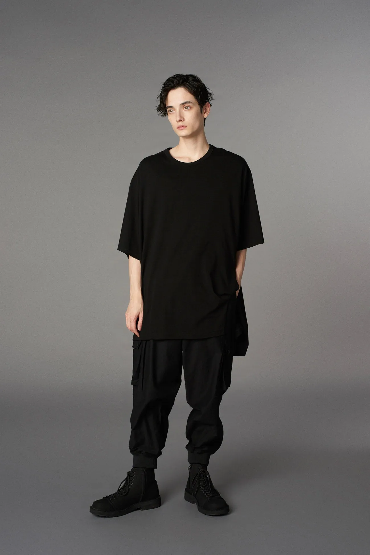 ULTIMA JERSEY LEFT SIDE TWIST SHORT SLEEVES T-SHIRT sold by Yohji Yamamoto product image thumbnail 2