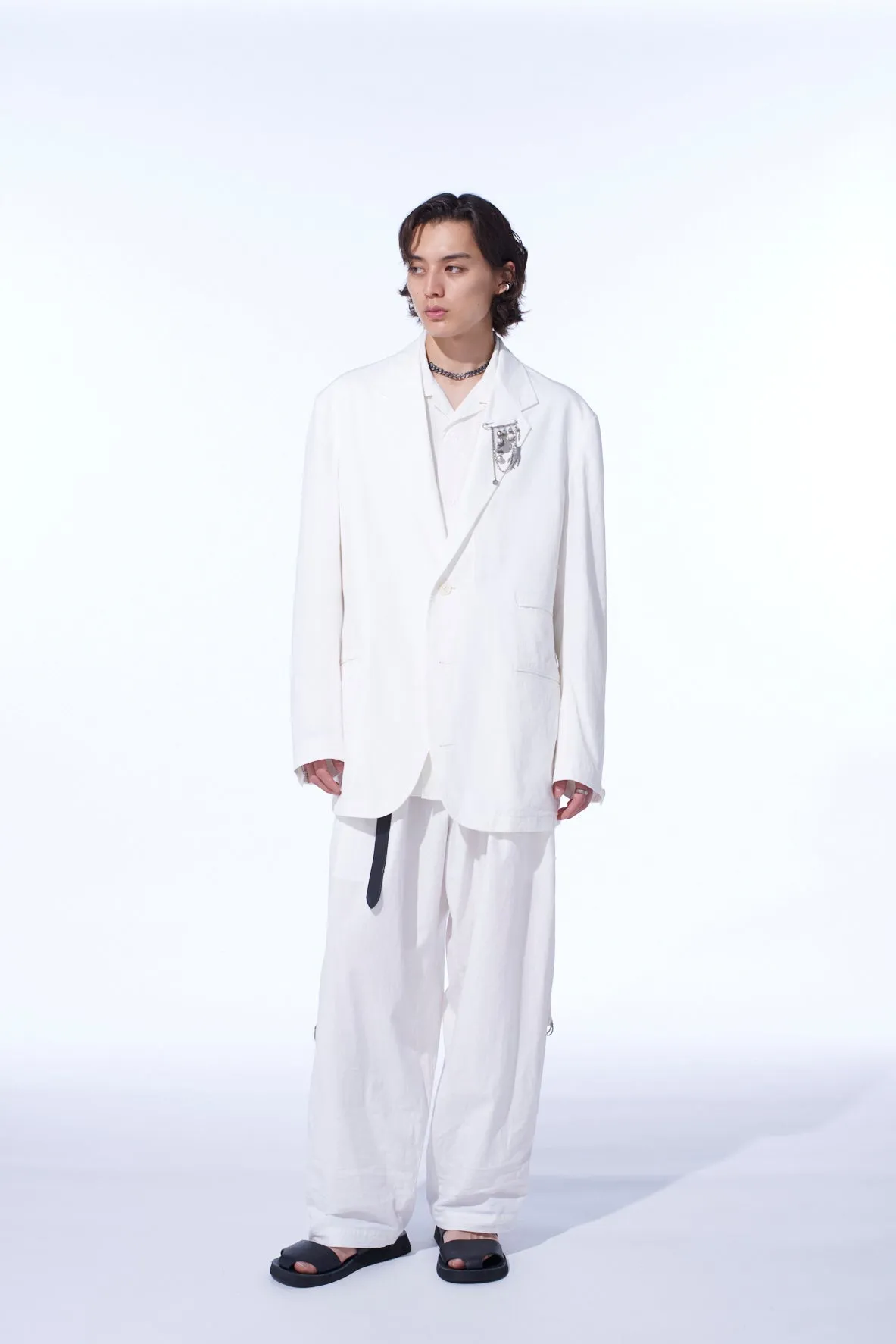 COTTON/LINEN DUNGAREE 2BS JACKET sold by Yohji Yamamoto product image thumbnail 2