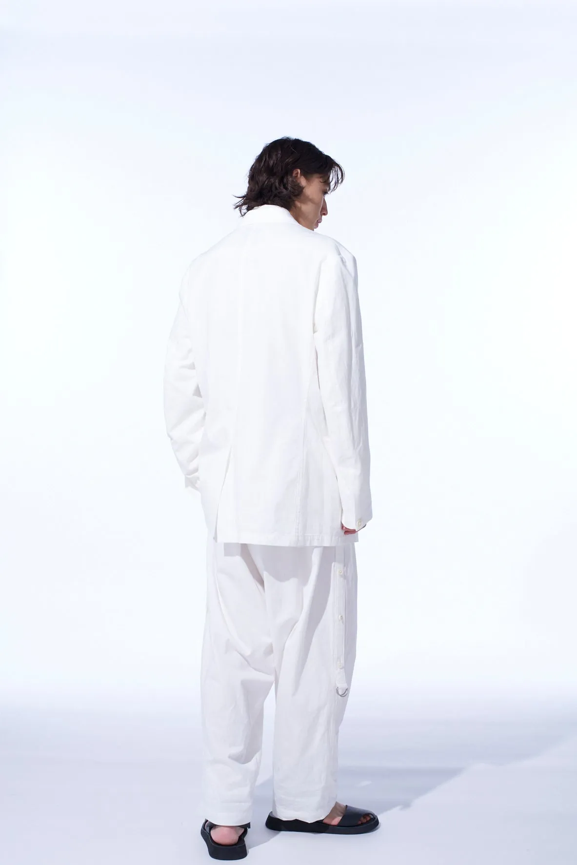 COTTON/LINEN DUNGAREE 2BS JACKET sold by Yohji Yamamoto product image thumbnail 4