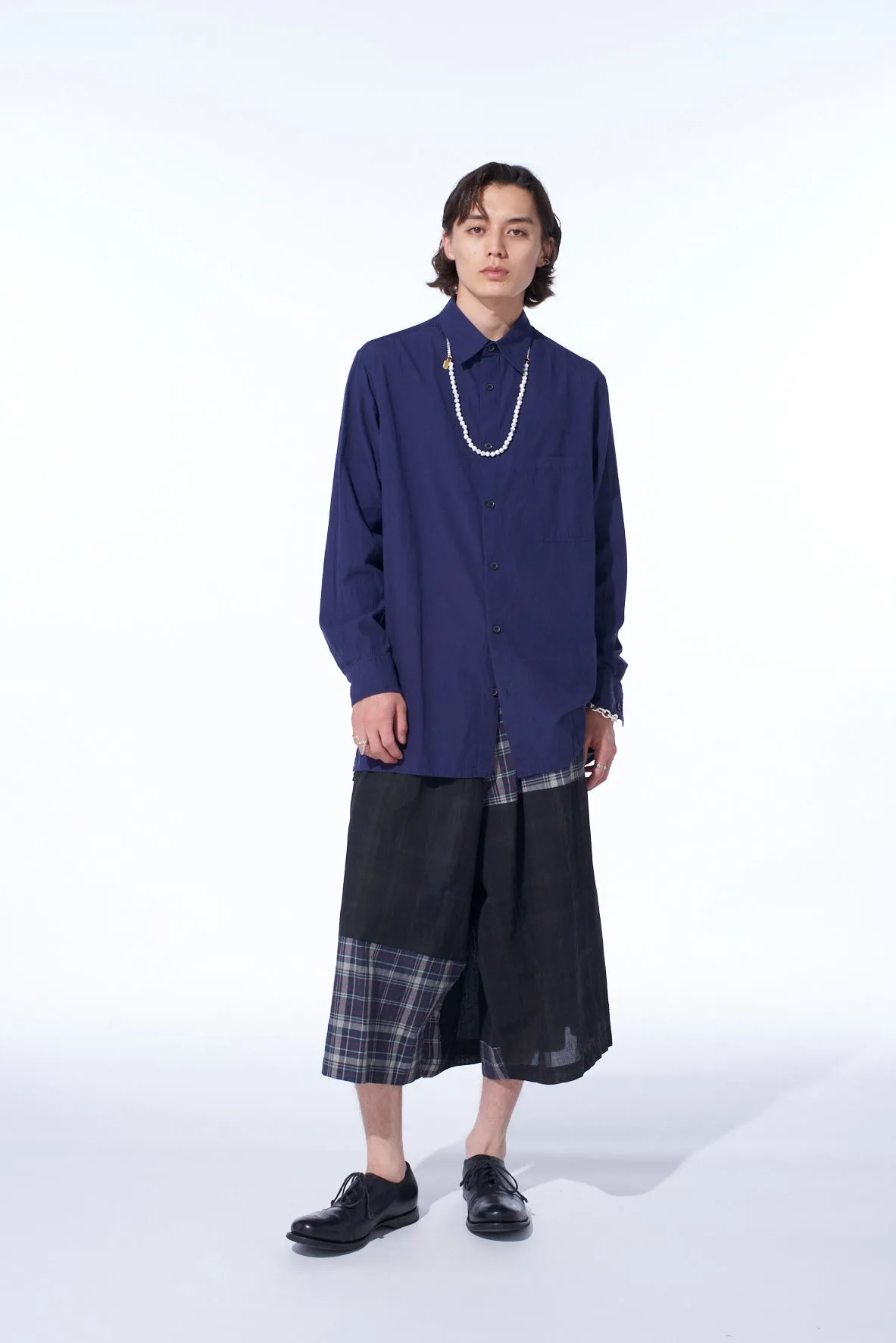 BROADCLOTH CHAMBRAY LOOSE-FIT REGULAR COLLAR SHIRT sold by Yohji Yamamoto product image thumbnail 2