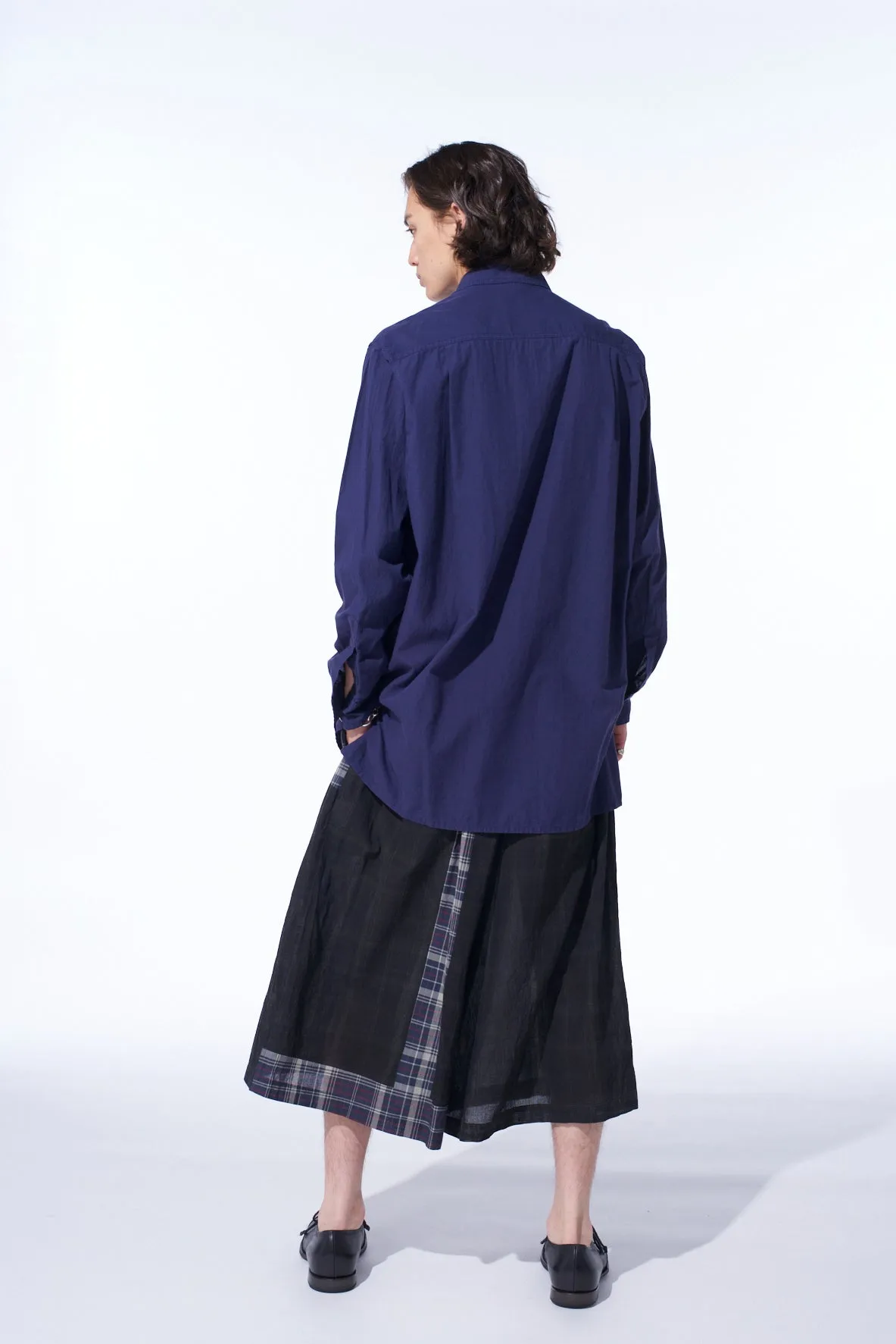BROADCLOTH CHAMBRAY LOOSE-FIT REGULAR COLLAR SHIRT sold by Yohji Yamamoto product image thumbnail 4