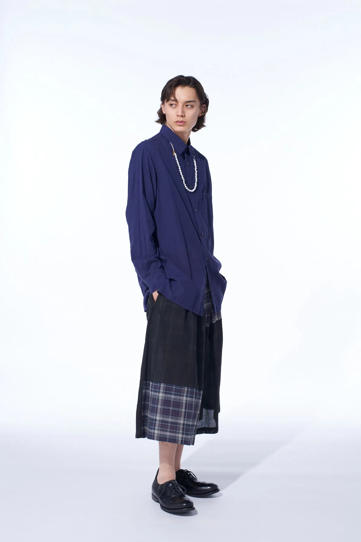 BROADCLOTH CHAMBRAY LOOSE-FIT REGULAR COLLAR SHIRT sold by Yohji Yamamoto product image thumbnail 5